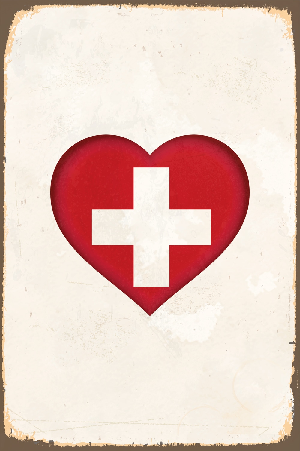 queence Metallbild »Heart for Switzerland«, Schweiz von queence