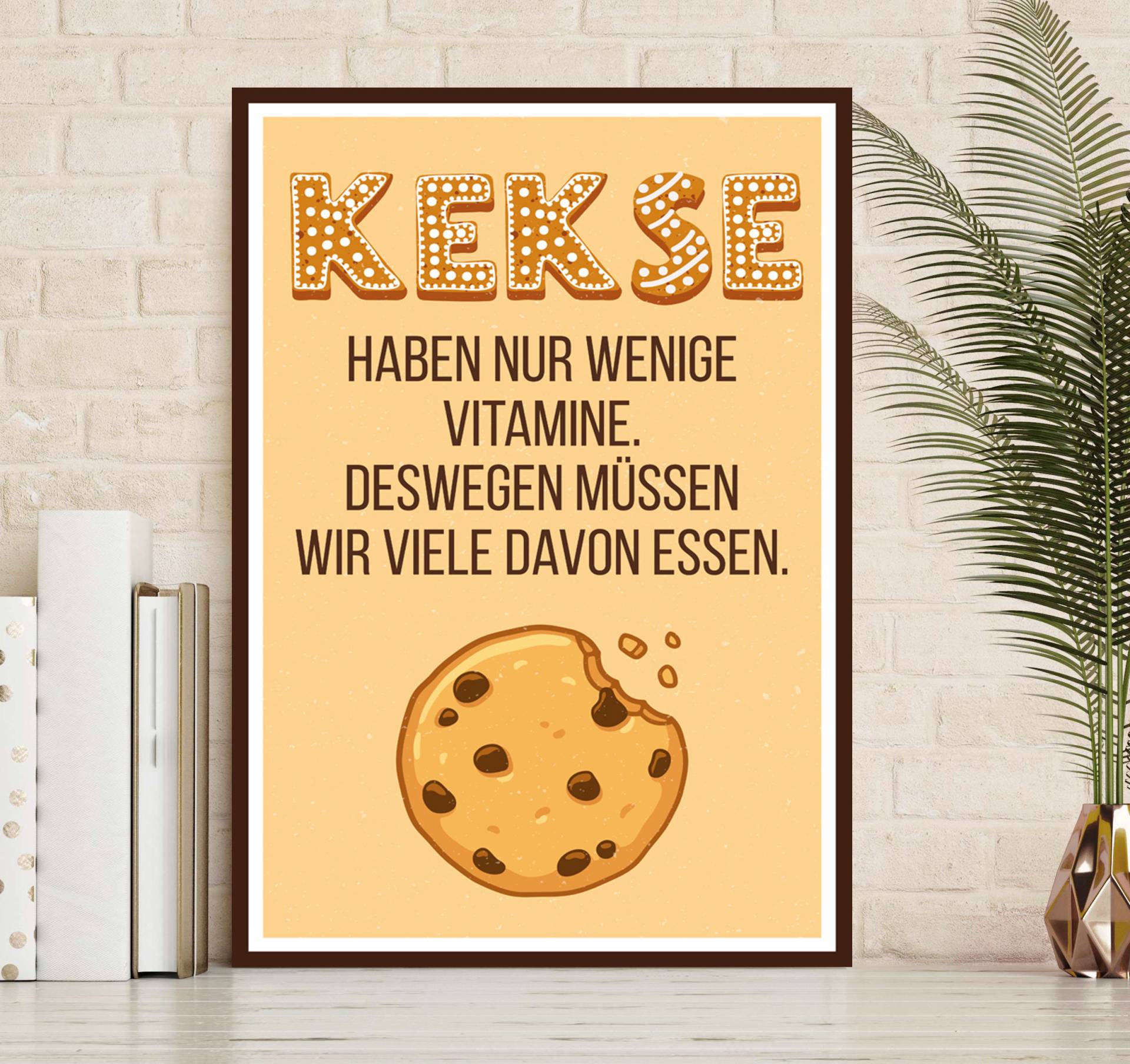 queence Metallbild »Kekse«, Schriftzüge-Schriftzug, (1 St.), Stahlschild, Blechschild, Sprüche, Texte, witzig von queence