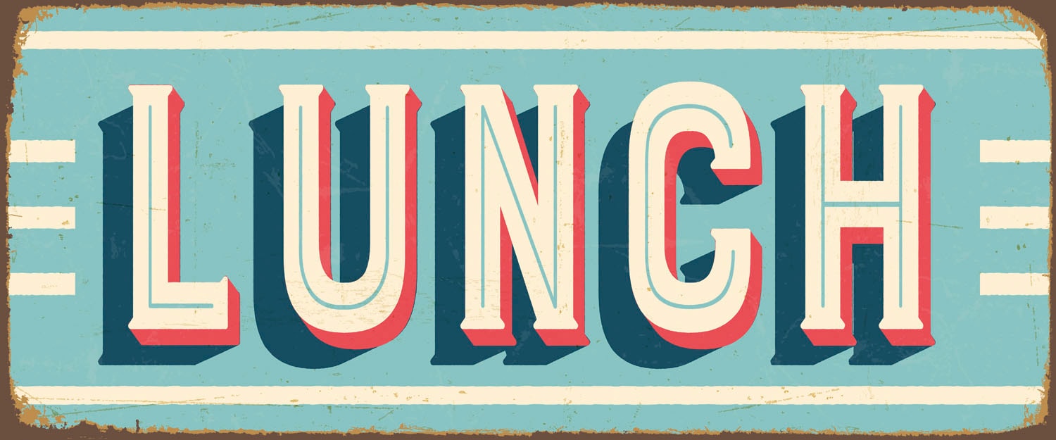 queence Metallbild »LUNCH«, Sprüche & Texte, (1 St.) von queence