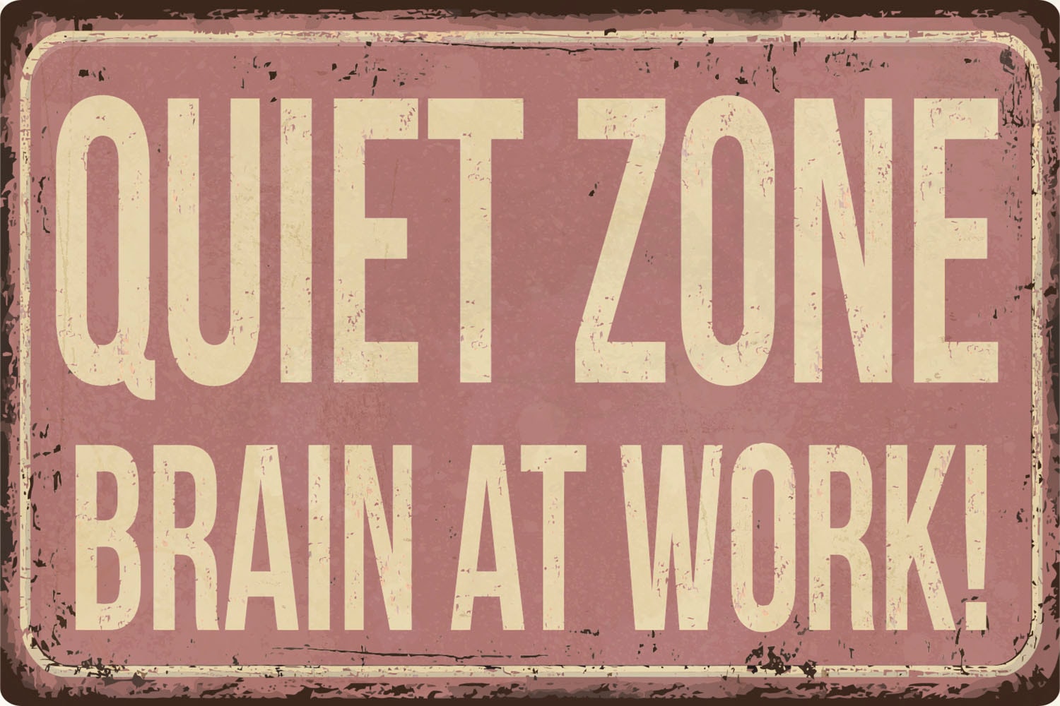 queence Metallbild »QUIET ZONE«, Sprüche & Texte, (1 St.) von queence