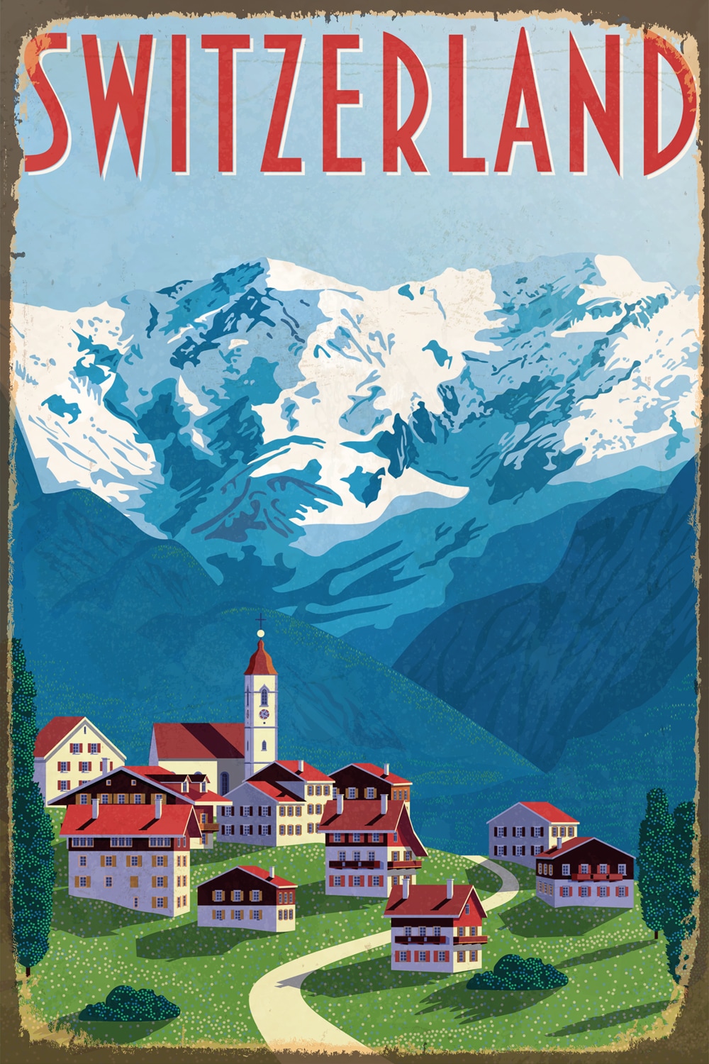 queence Metallbild »SWITZERLAND 2.0«, Schweiz, Blechschilder queence Metallbild »SWITZERLAND 2.0«, Schweiz, Blechschilder von queence