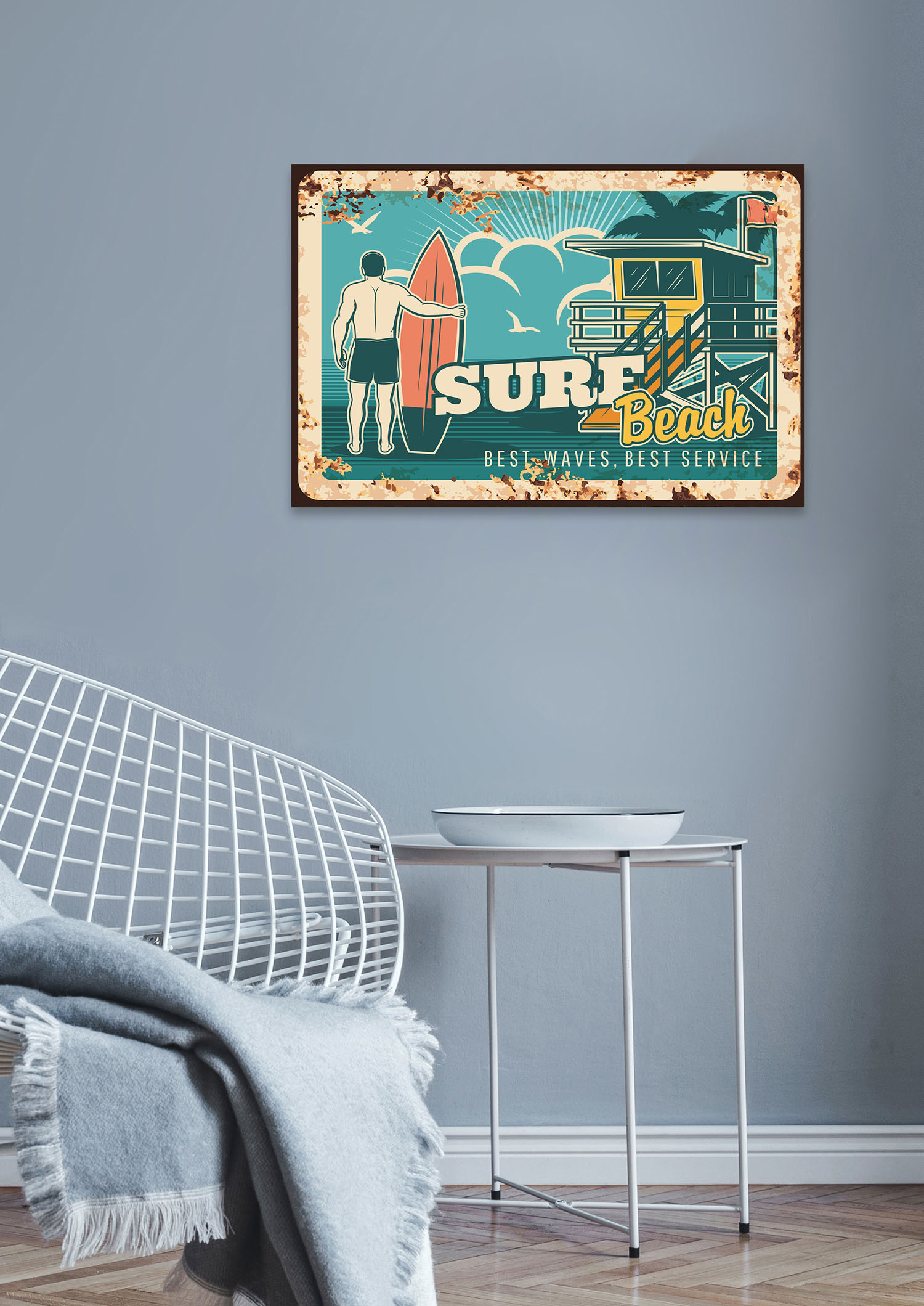 queence Metallbild »Surf Beach«, (1 St.) von queence