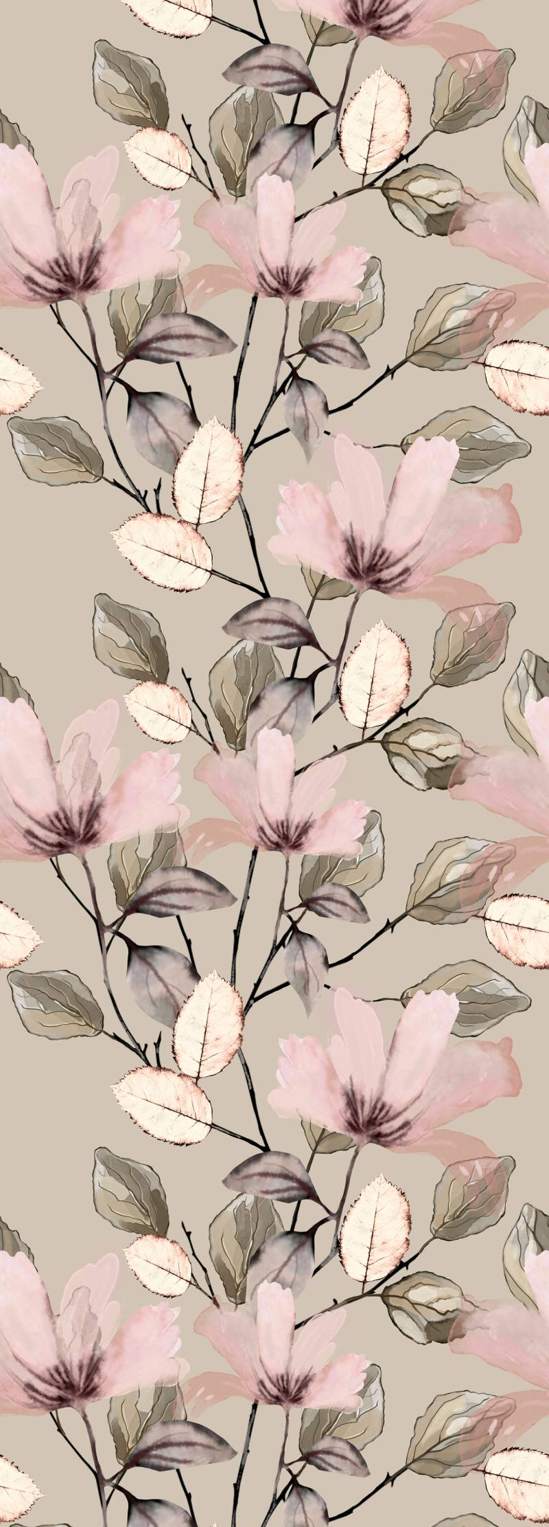queence Vinyltapete »Blumen«, bedruckt-Motiv-botanisch-floral-gemustert-natürlich, 90x250cm, selbstklebend, kinderleichte Anbringung, Sticker von queence