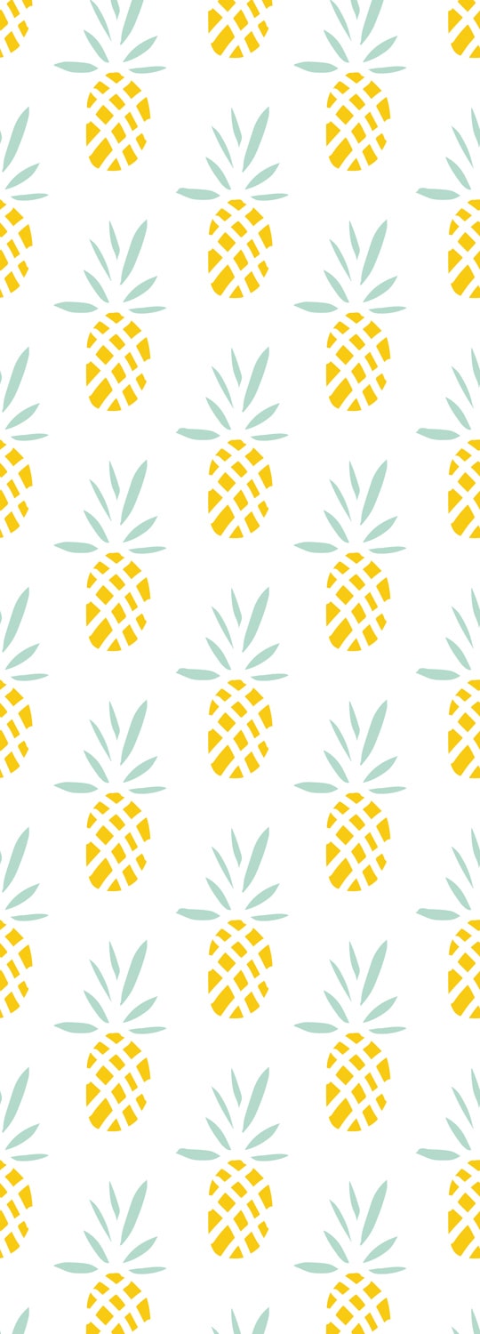 queence Vinyltapete »Golden Ananas«, bedruckt-tropisch, 90x250cm, selbstklebend, kinderleichte Anbringung, Sticker von queence
