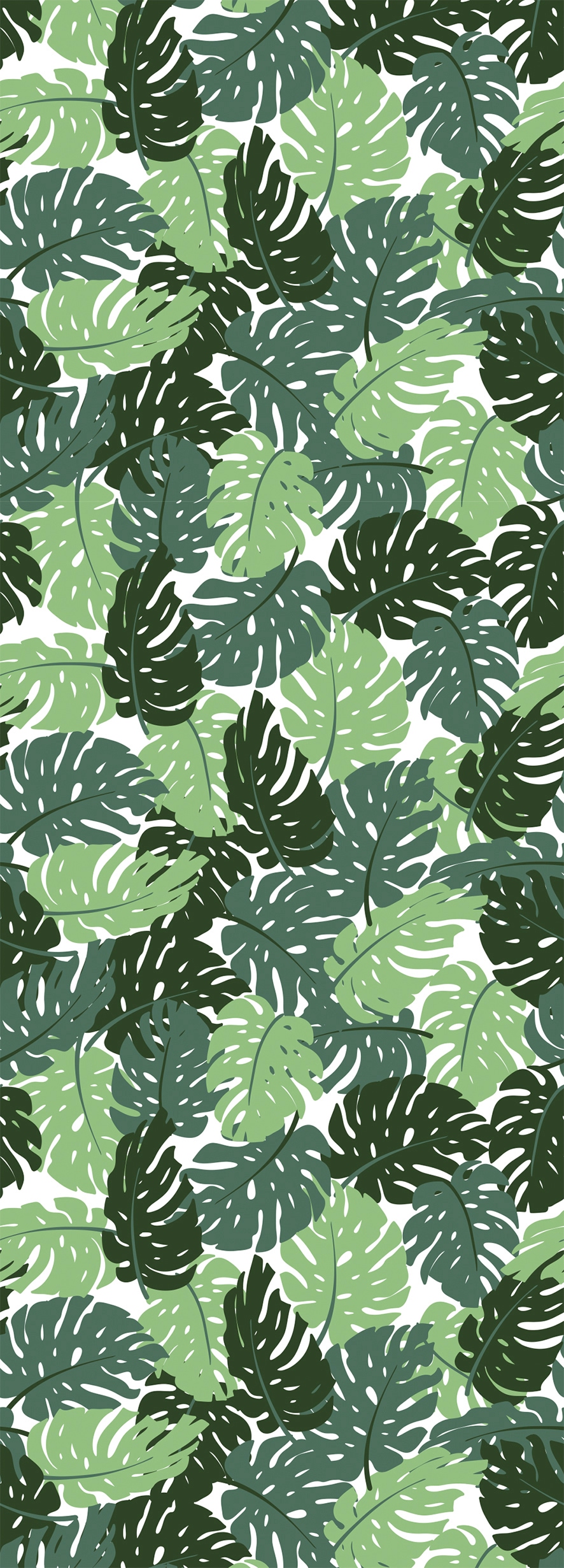 queence Vinyltapete »Monstera«, bedruckt-Motiv-botanisch-floral-gemustert-natürlich, 90x250cm, selbstklebend, kinderleichte Anbringung, Sticker von queence