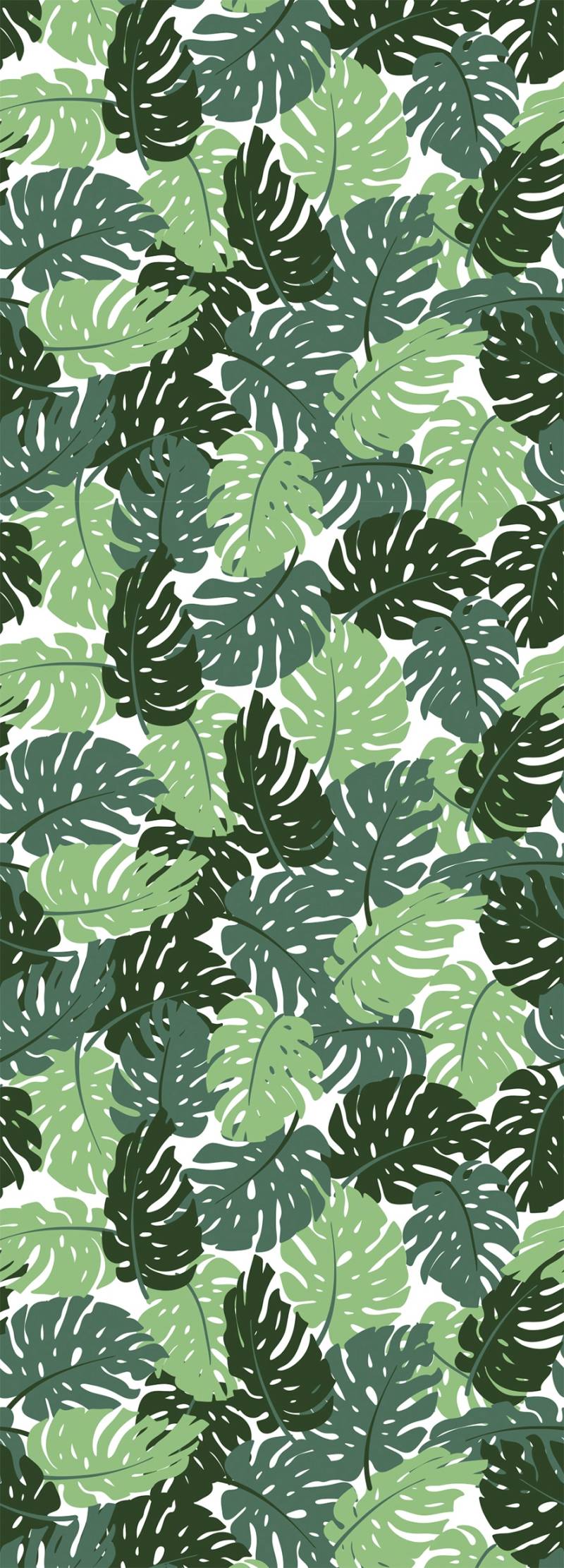 queence Vinyltapete »Monstera«, bedruckt-Motiv-botanisch-floral-gemustert-natürlich, 90x250cm, selbstklebend, kinderleichte Anbringung, Sticker von queence
