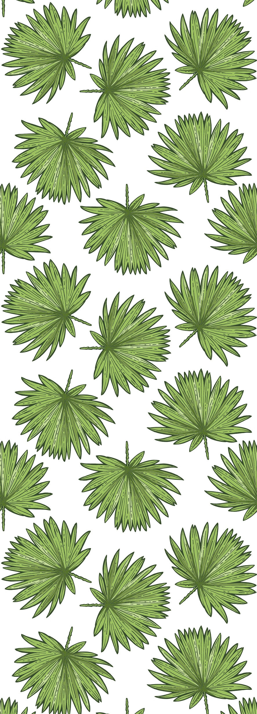 queence Vinyltapete »Tropische Blätter-Grün«, bedruckt-Motiv-botanisch-floral-gemustert-natürlich, 90x250cm, selbstklebend, kinderleichte Anbringung, Sticker von queence