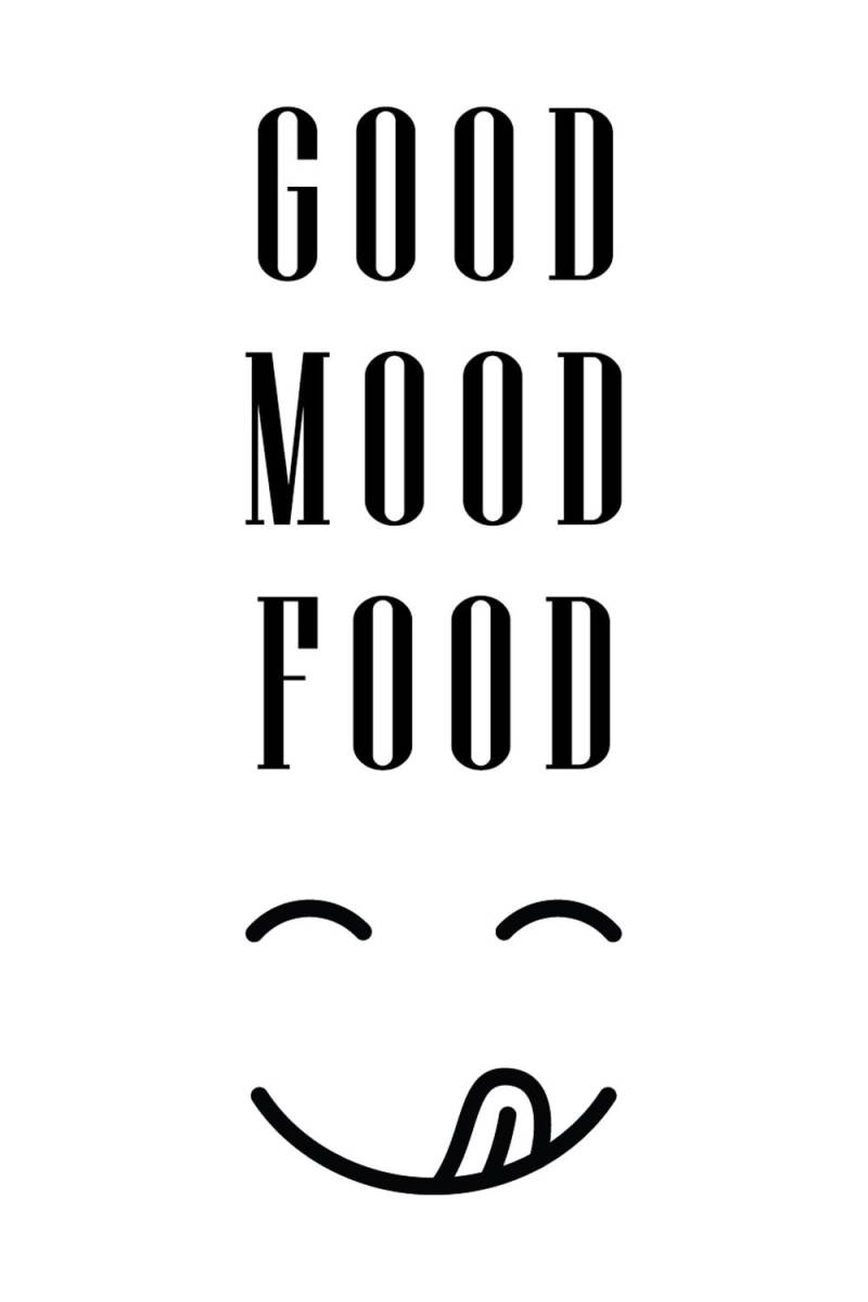 queence Wanddekoobjekt »GOOD MOOD FOOD«, Stahlschild, Blechschild, Spruch, Witzig, Wanddeko, retro, 20x30cm von queence