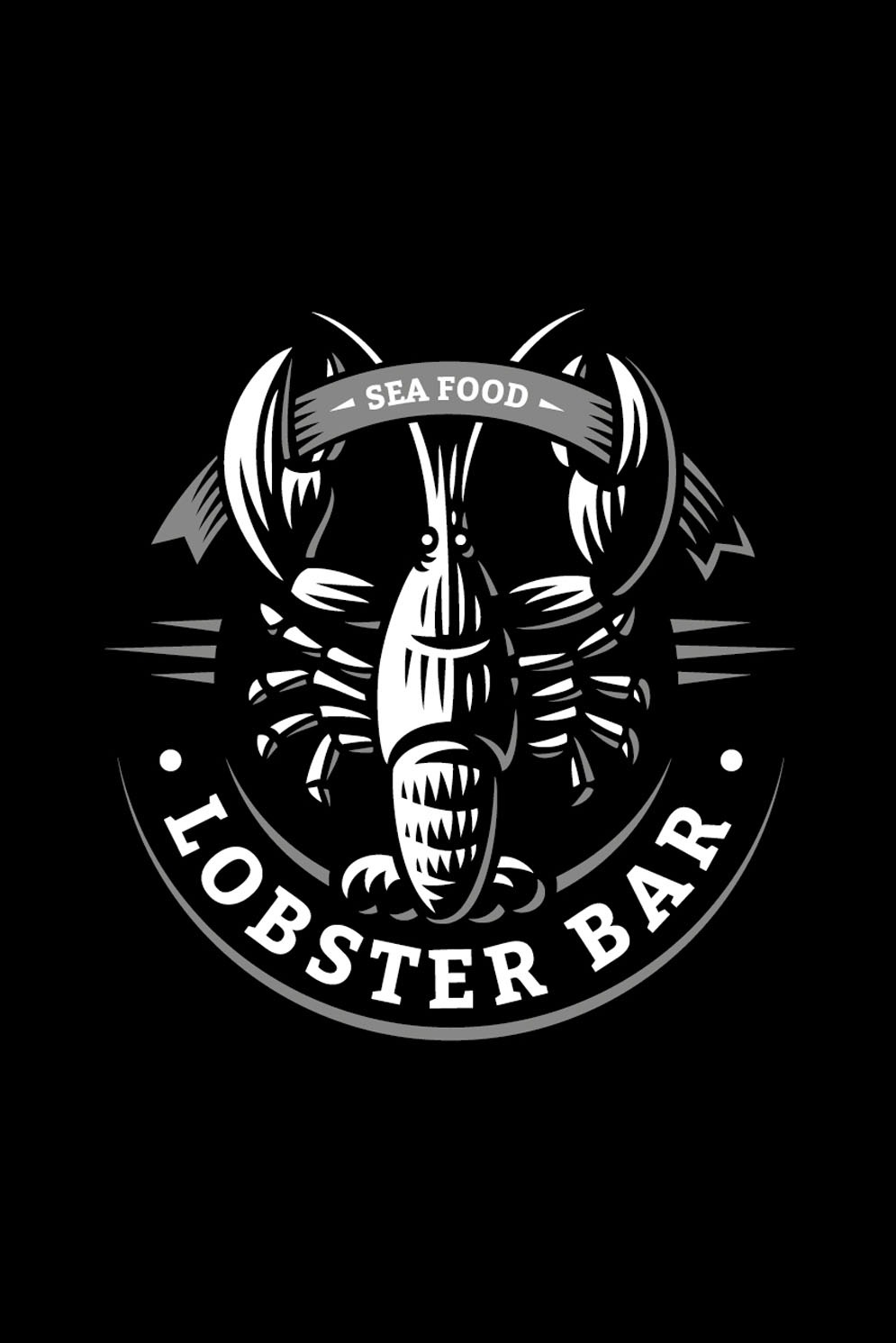 queence Wanddekoobjekt »LOBSTER BAR«, Stahlschild, Blechschild, Spruch, Witzig, Wanddeko, retro, 20x30cm von queence