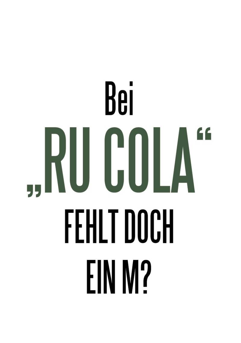 queence Wanddekoobjekt »RU(M)COLA«, Stahlschild, Blechschild, Spruch, Witzig, Wanddeko, retro, 20x30cm von queence
