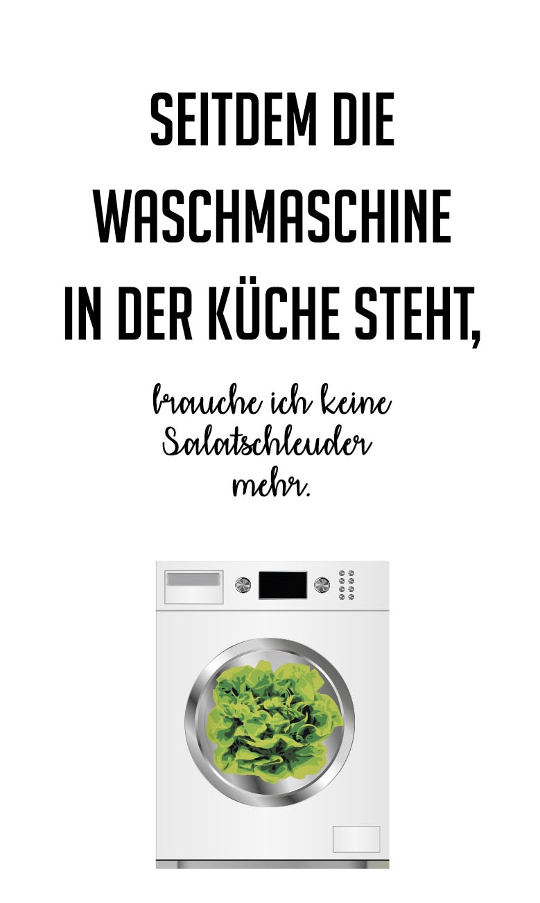 queence Wanddekoobjekt »Salatschleuder«, Stahlschild, Blechschild, Spruch, Witzig, Wanddeko, retro, 20x30cm von queence