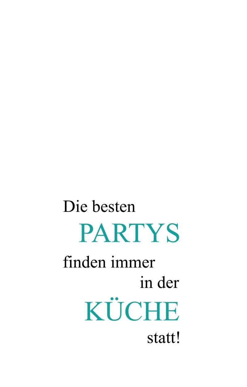 queence Wanddekoobjekt »Partys und Küche«, Stahlschild, Blechschild, Spruch, Witzig, Wanddeko, retro, 20x30cm von queence