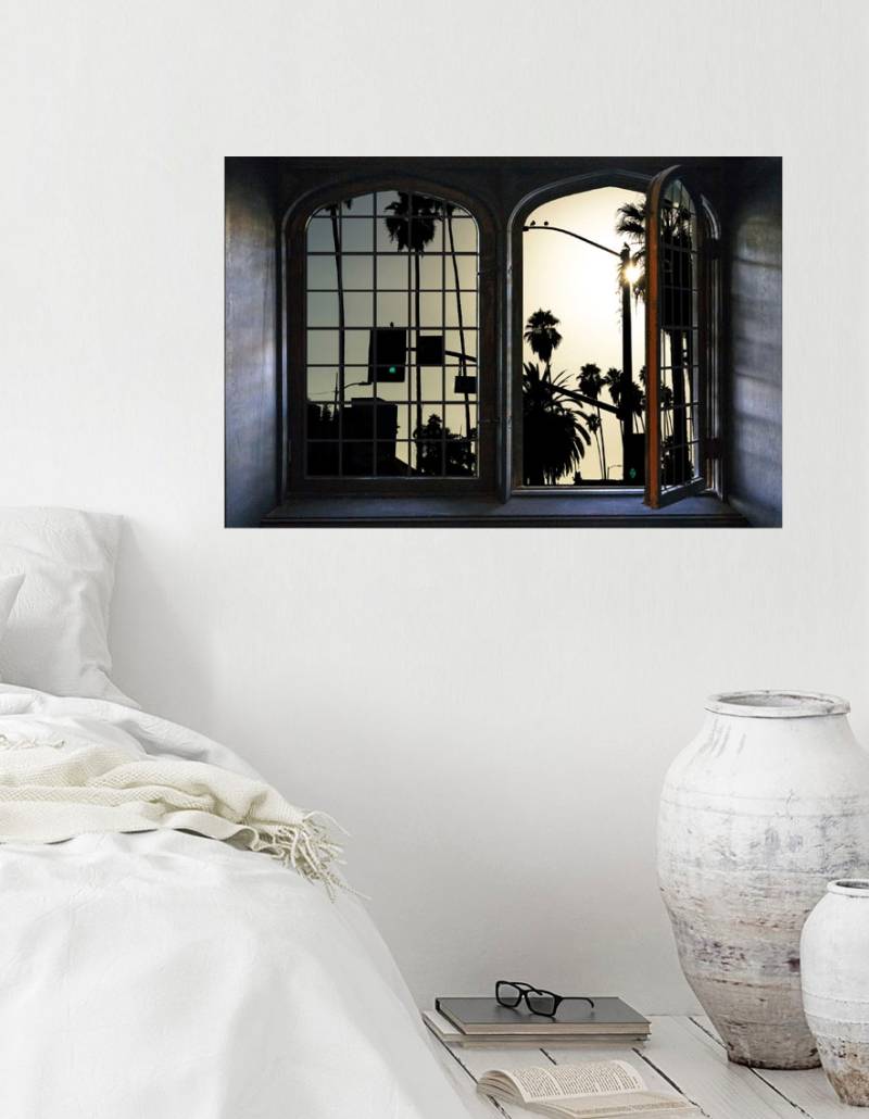 queence Wandsticker »Amerika«, Wandsticker, Wandbild, selbstklebend, 3D, Fenster von queence
