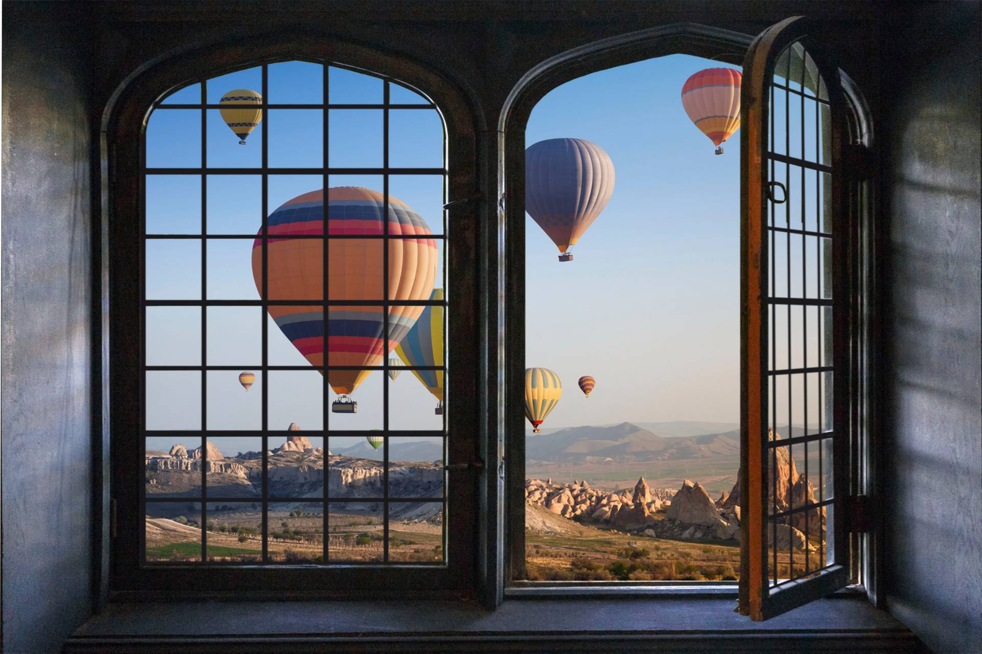 queence Wandsticker »Ballonfahrt«, Wandsticker, Wandbild, selbstklebend, 3D, Fenster queence Wandsticker »Ballonfahrt«, Wandsticker, Wandbild, selbstklebend, 3D, Fenster von queence