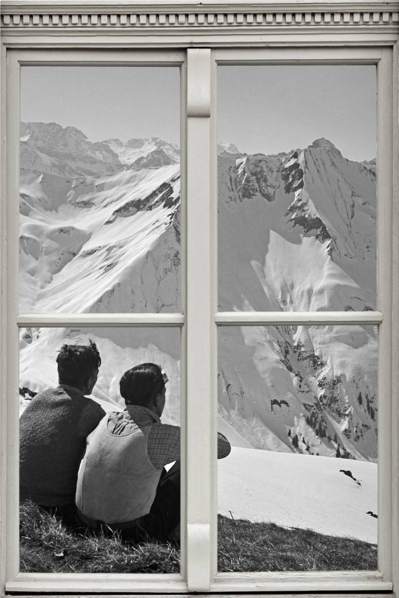 queence Wandsticker »Berge«, Wandsticker, Wandbild, selbstklebend, 3D, Fenster von queence