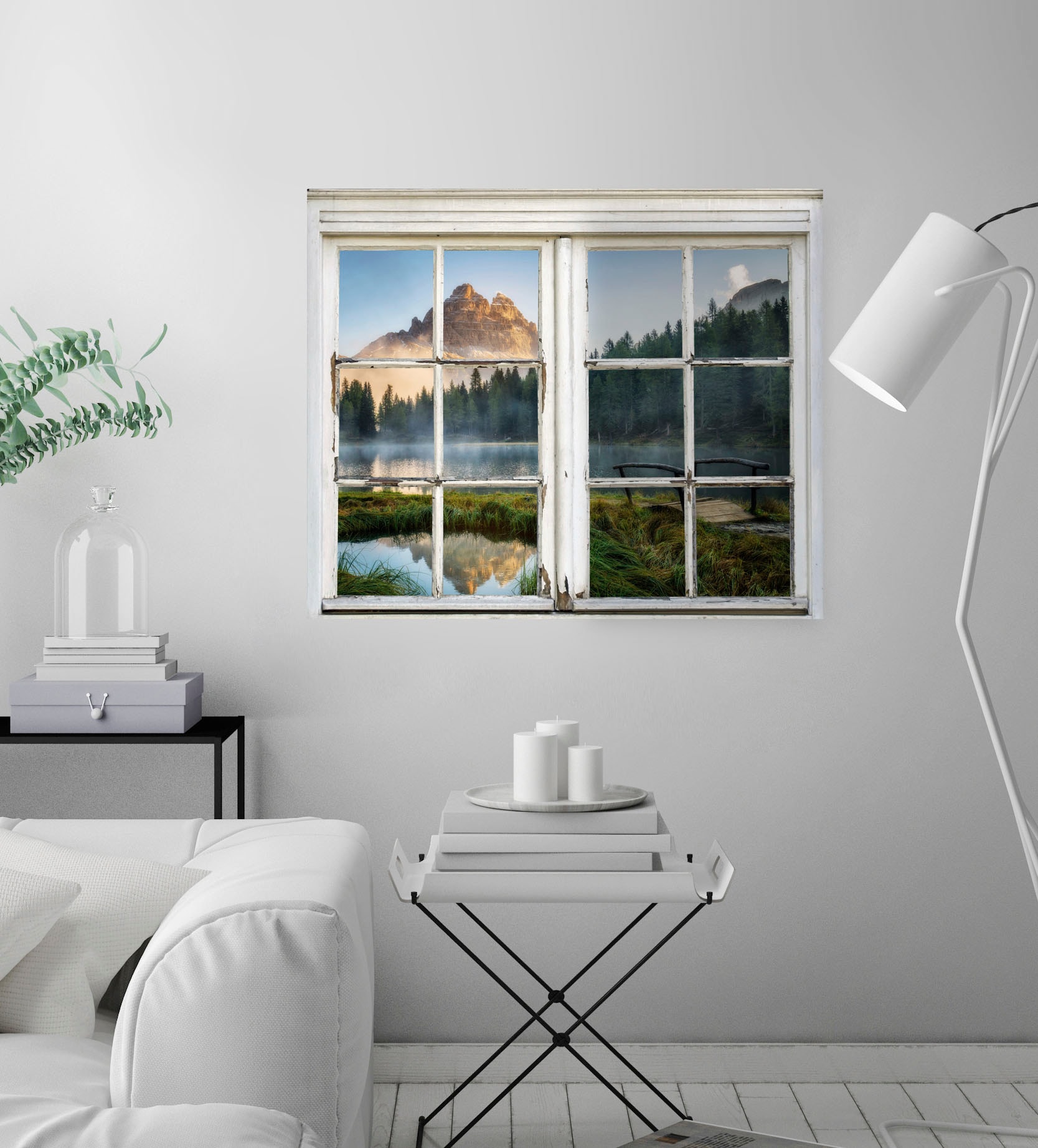 queence Wandsticker »Landschaft«, Wandsticker, Wandbild, selbstklebend, Berge, See, Brücke queence Wandsticker »Landschaft«, Wandsticker, Wandbild, selbstklebend, Berge, See, Brücke von queence
