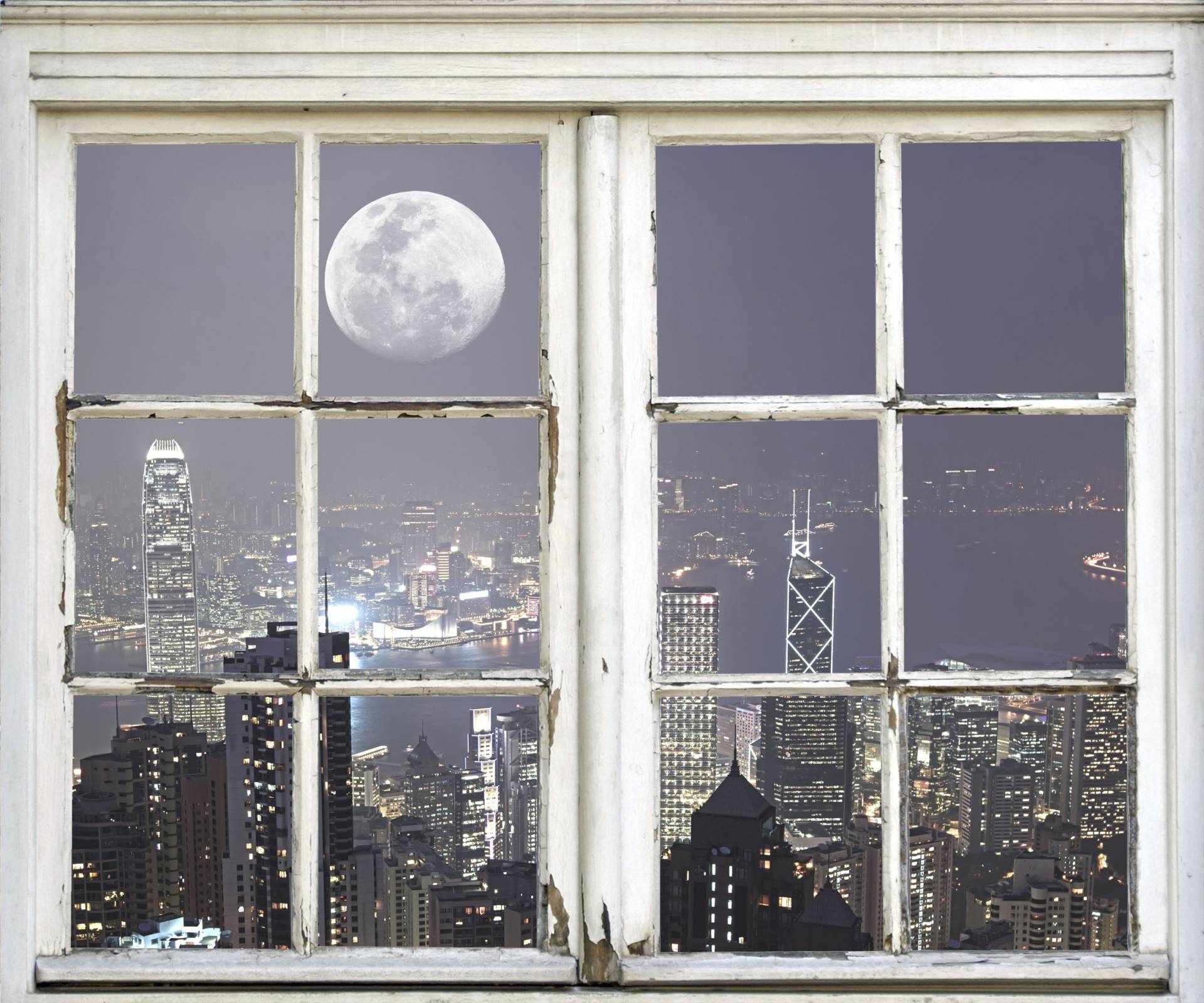 queence Wandsticker »New York City bei Nacht« von queence