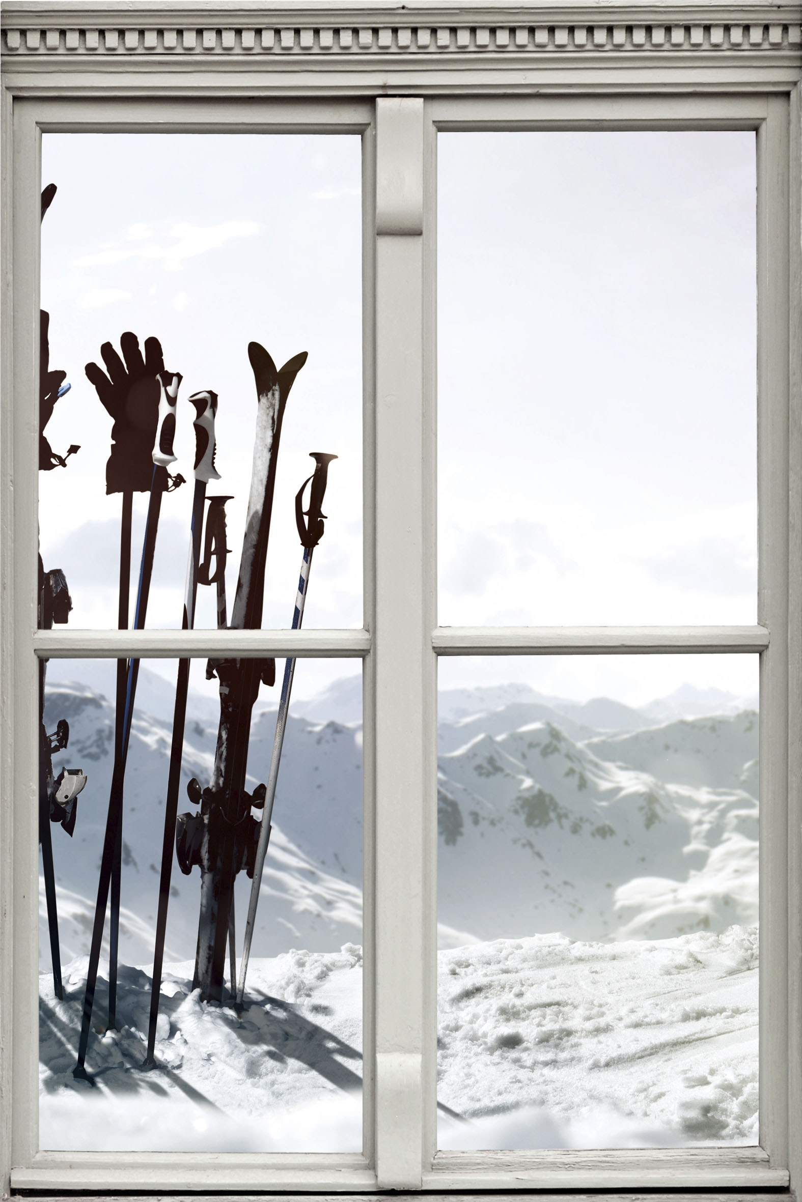 queence Wandsticker »Skier auf Berg«, Wandsticker, Wandbild, selbstklebend, 3D, Fenster queence Wandsticker »Skier auf Berg«, Wandsticker, Wandbild, selbstklebend, 3D, Fenster von queence