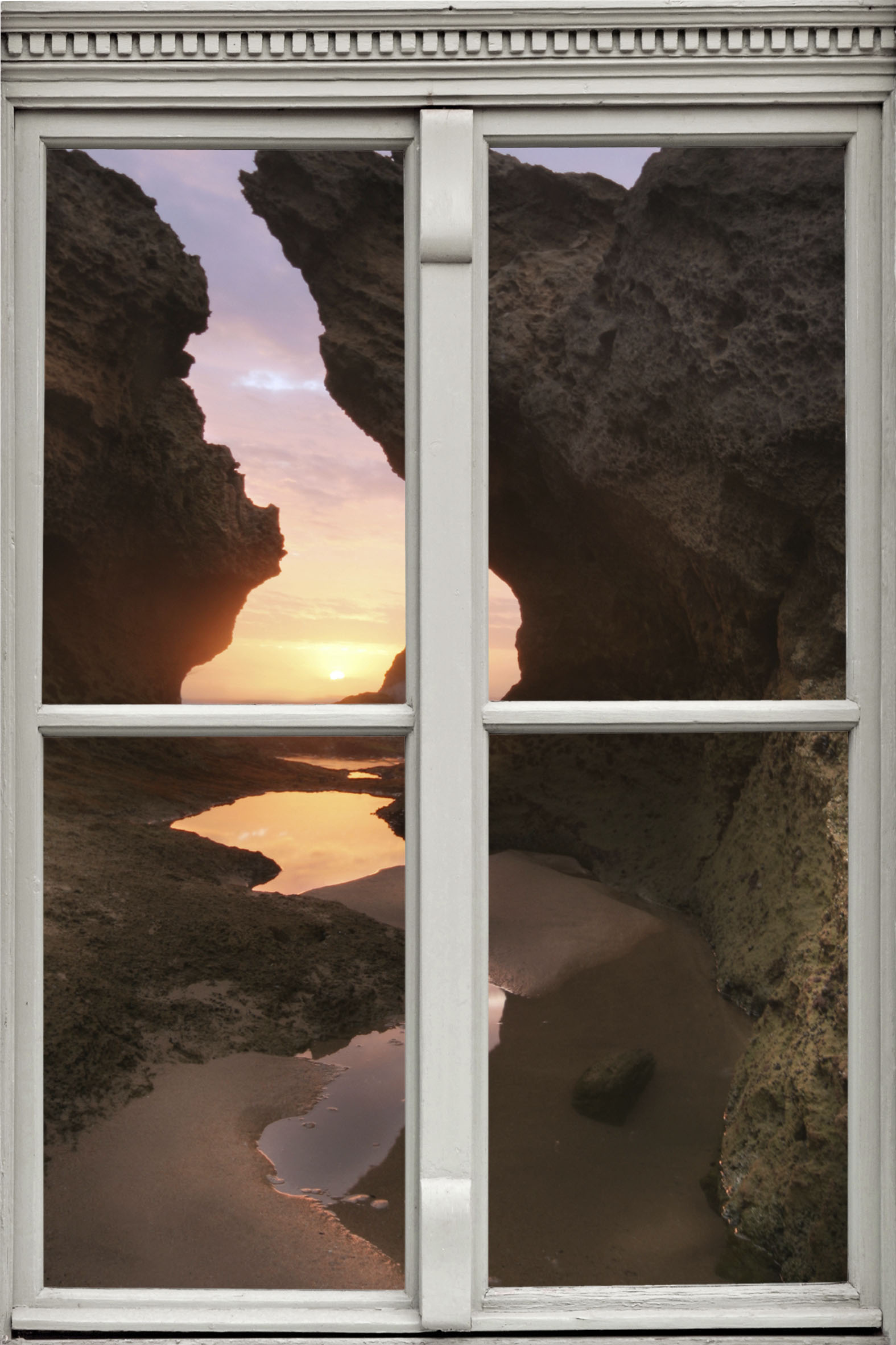 queence Wandsticker »Sonnenuntergang«, Wandsticker, Wandbild, selbstklebend, 3D, Fenster queence Wandsticker »Sonnenuntergang«, Wandsticker, Wandbild, selbstklebend, 3D, Fenster von queence