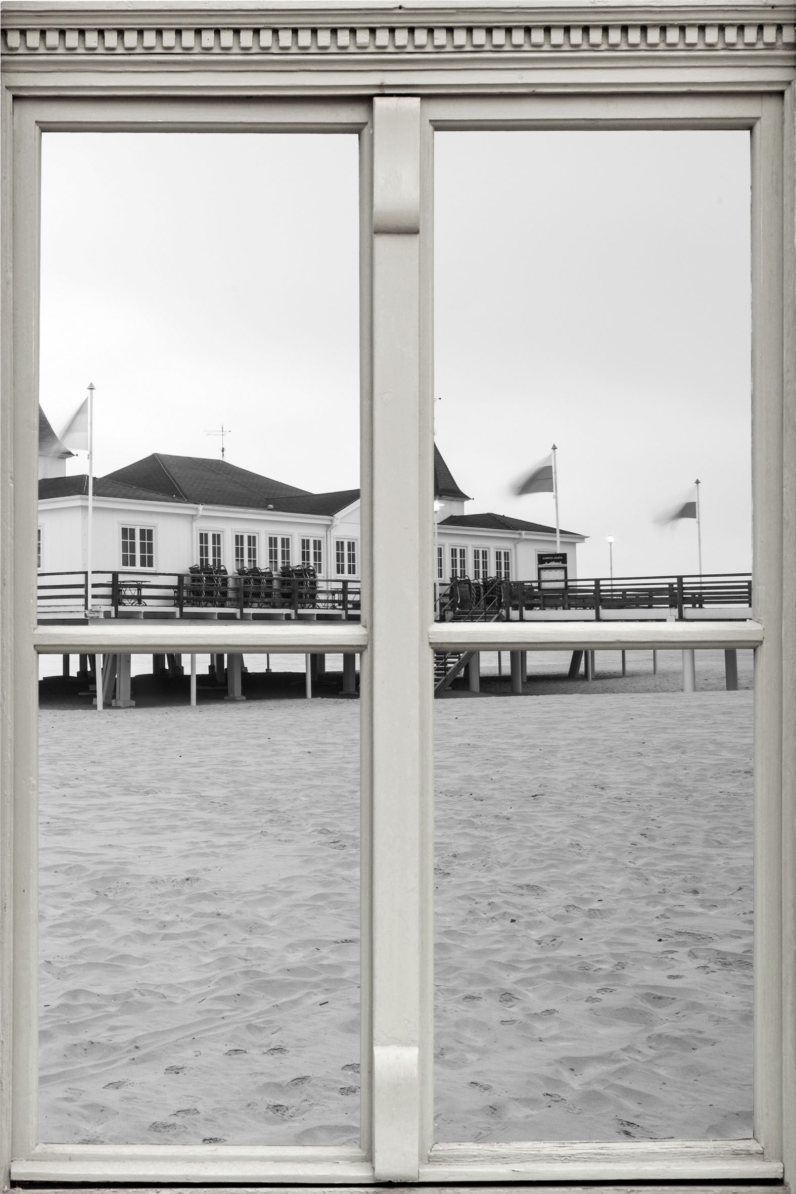 queence Wandsticker »Strandhaus«, Wandsticker, Wandbild, selbstklebend, 3D, Fenster queence Wandsticker »Strandhaus«, Wandsticker, Wandbild, selbstklebend, 3D, Fenster von queence