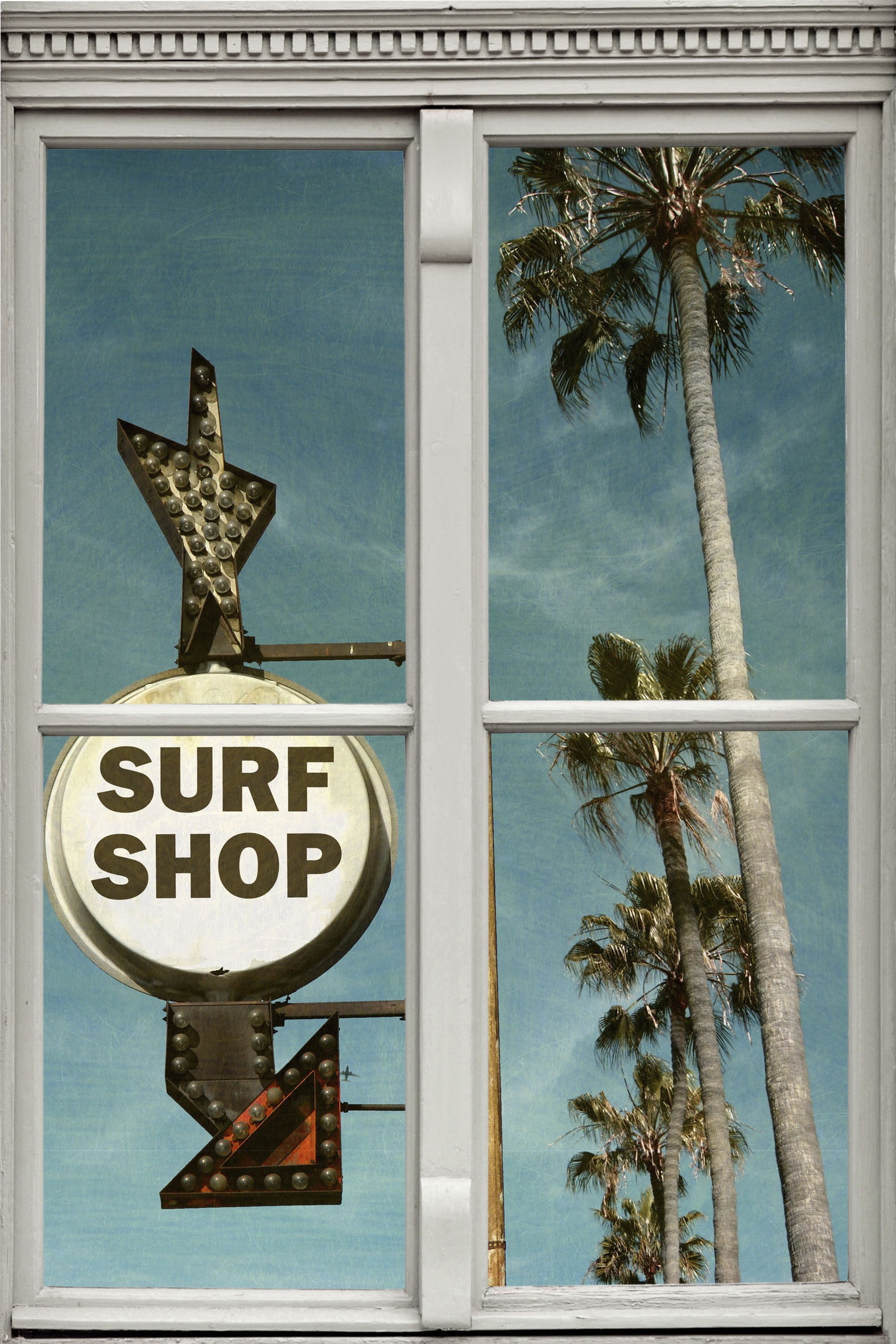 queence Wandsticker »Surf Shop« von queence