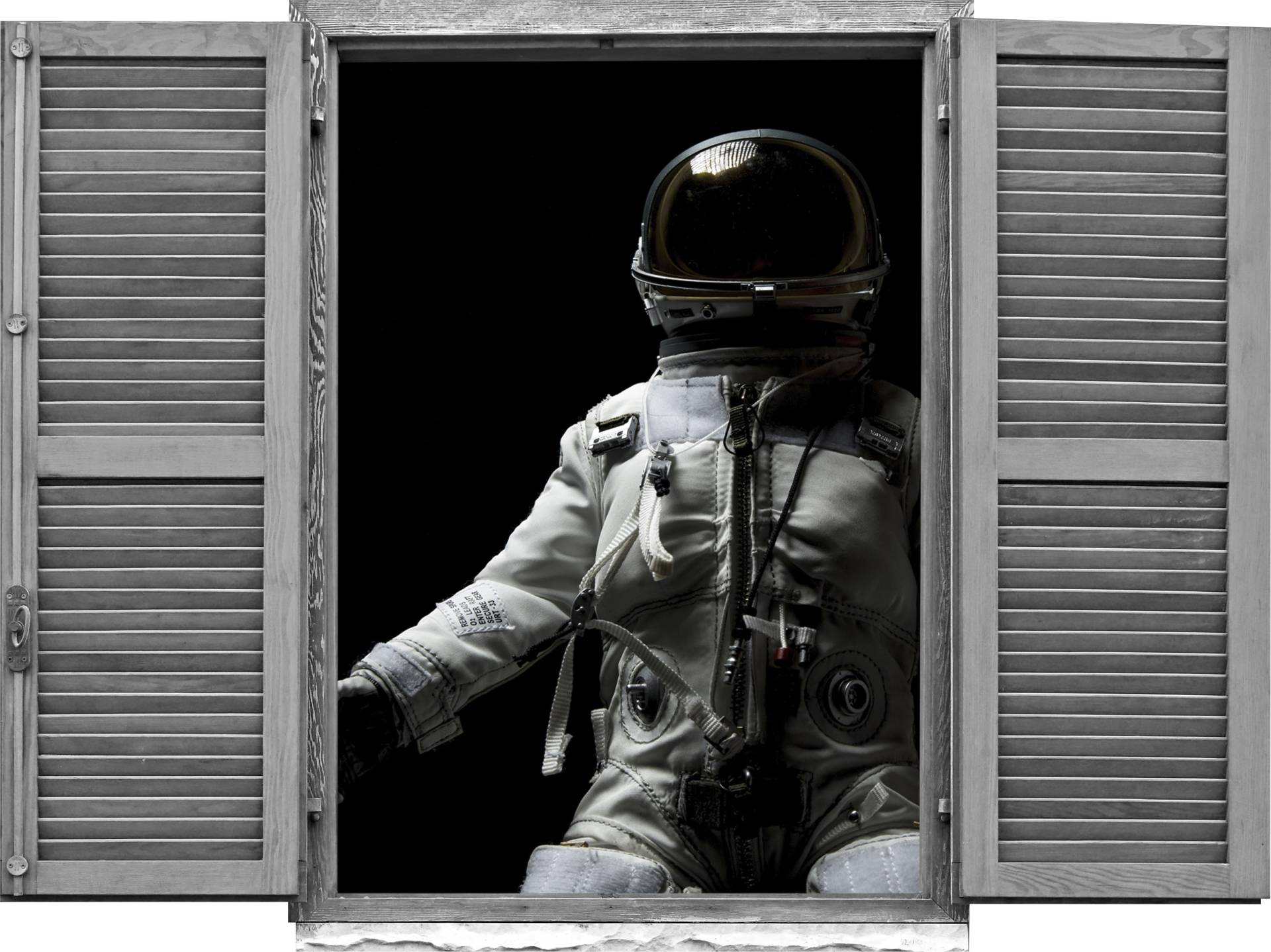queence Wandtattoo »Astronaut«, (1 St.), Wandsticker, Wandbild, selbstklebend, 3D, Fenster von queence