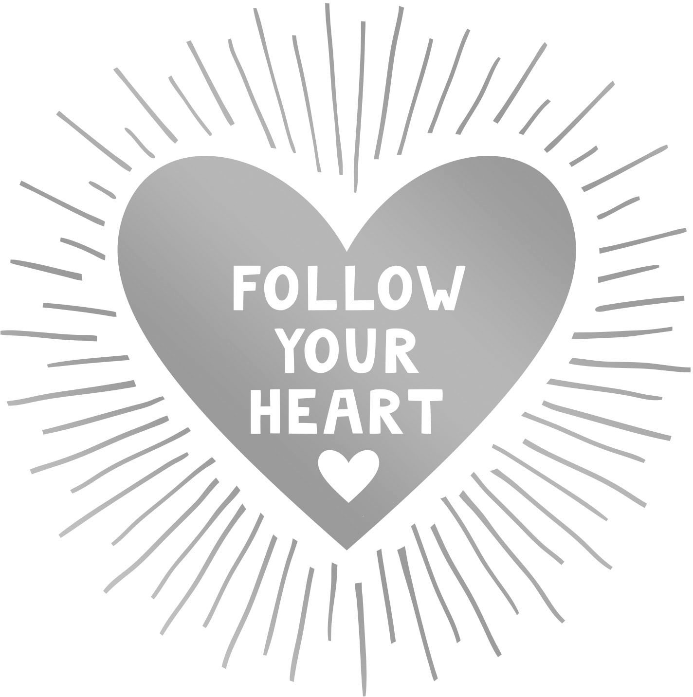 queence Wandtattoo »FOLLOW YOUR HEART«, (1 St.) von queence