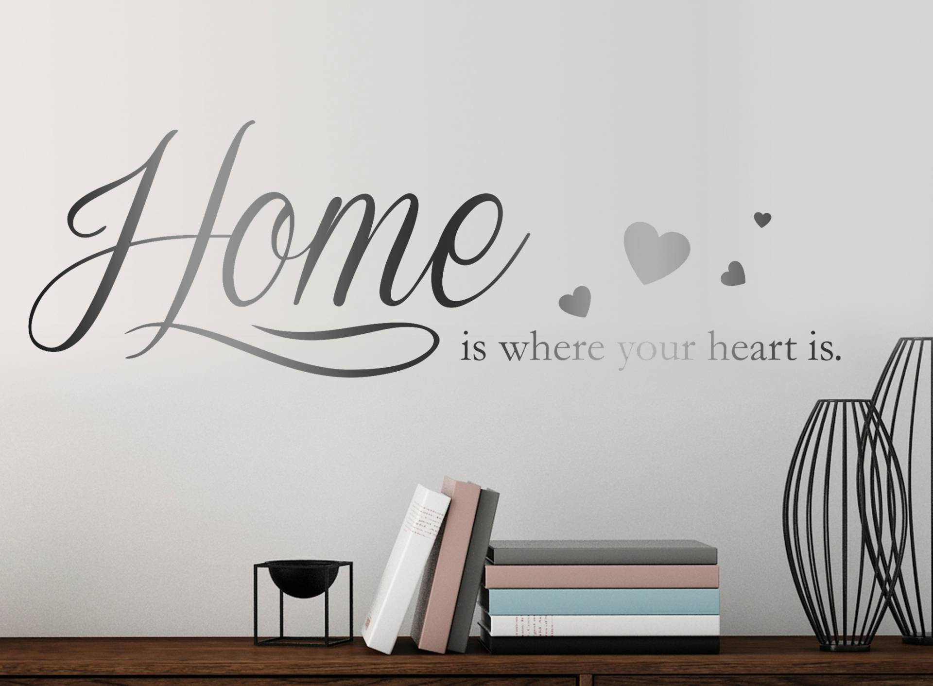 queence Wandtattoo »Home is where your heart is« von queence