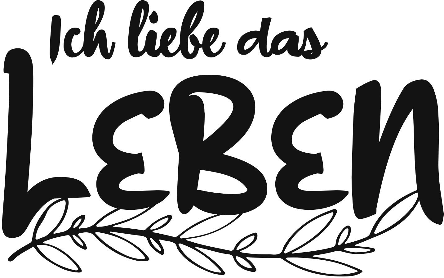 queence Wandtattoo »ICH LIEBE DAS LEBEN«, (1 St.) von queence