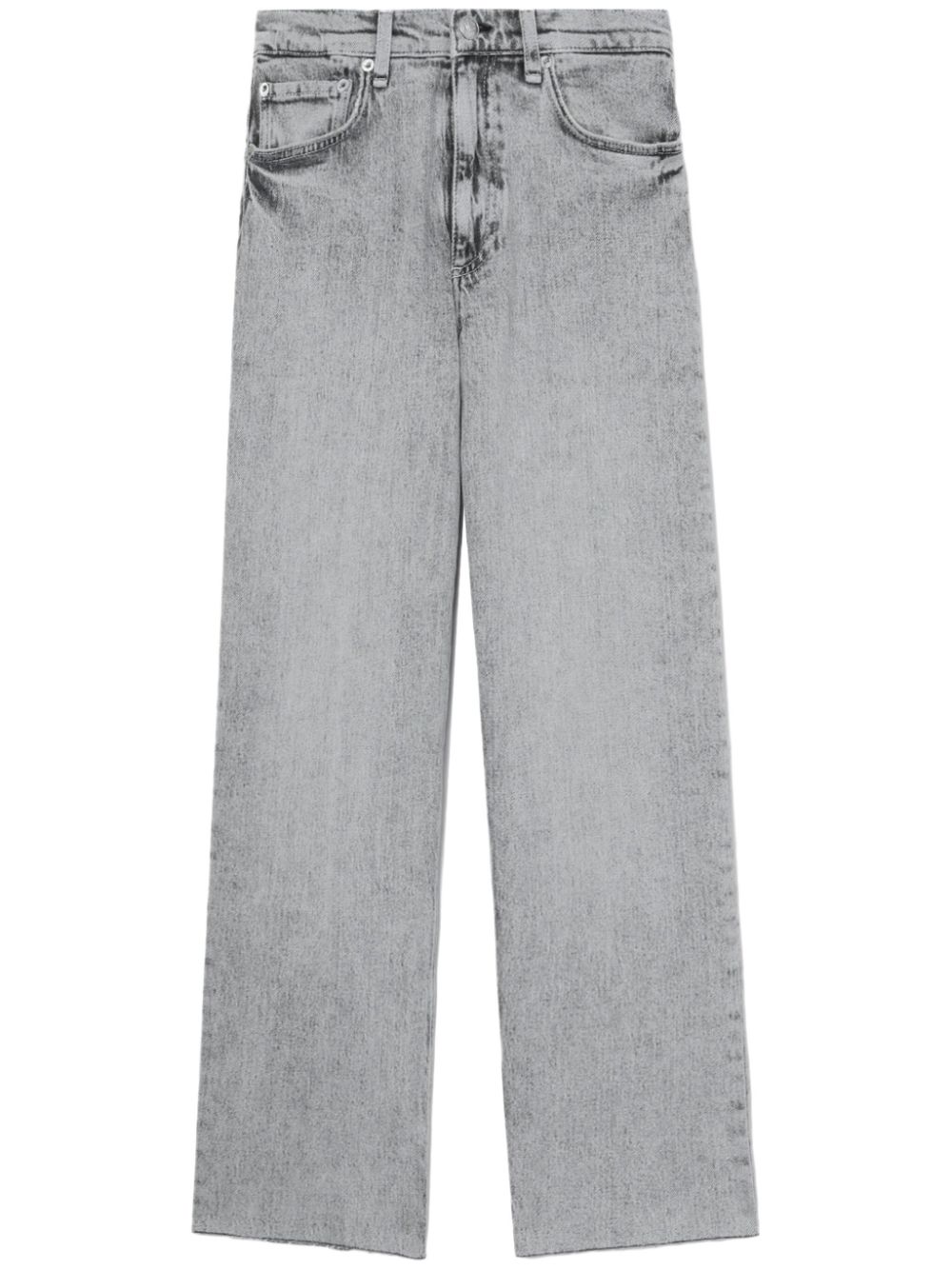 rag & bone acid-wash mid-rise straight-leg jeans - Grey von rag & bone