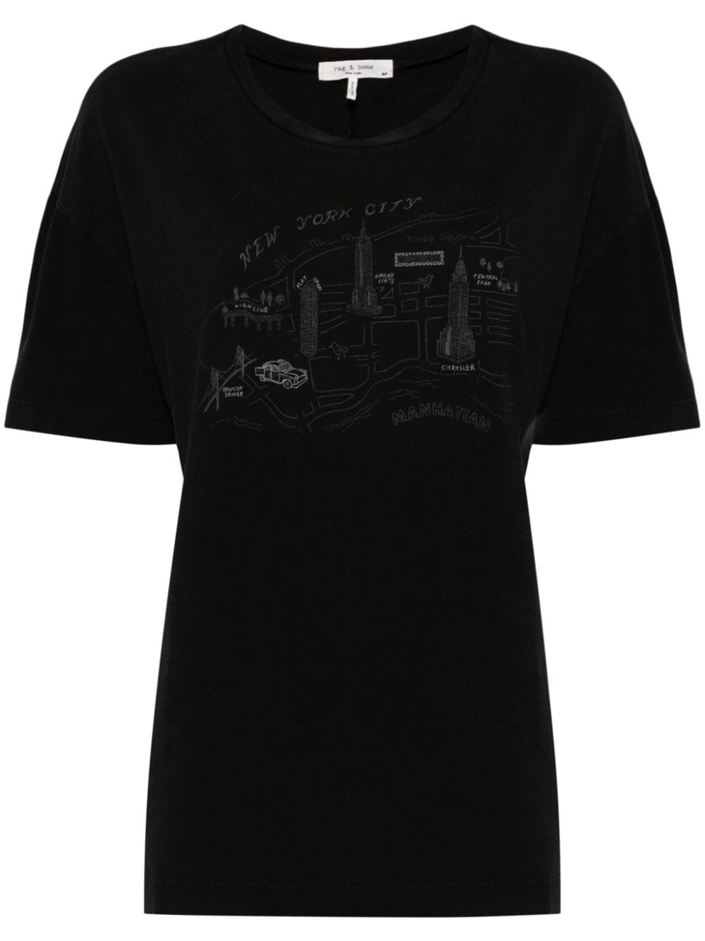 rag & bone graphic-print cotton t-shirt - Black von rag & bone