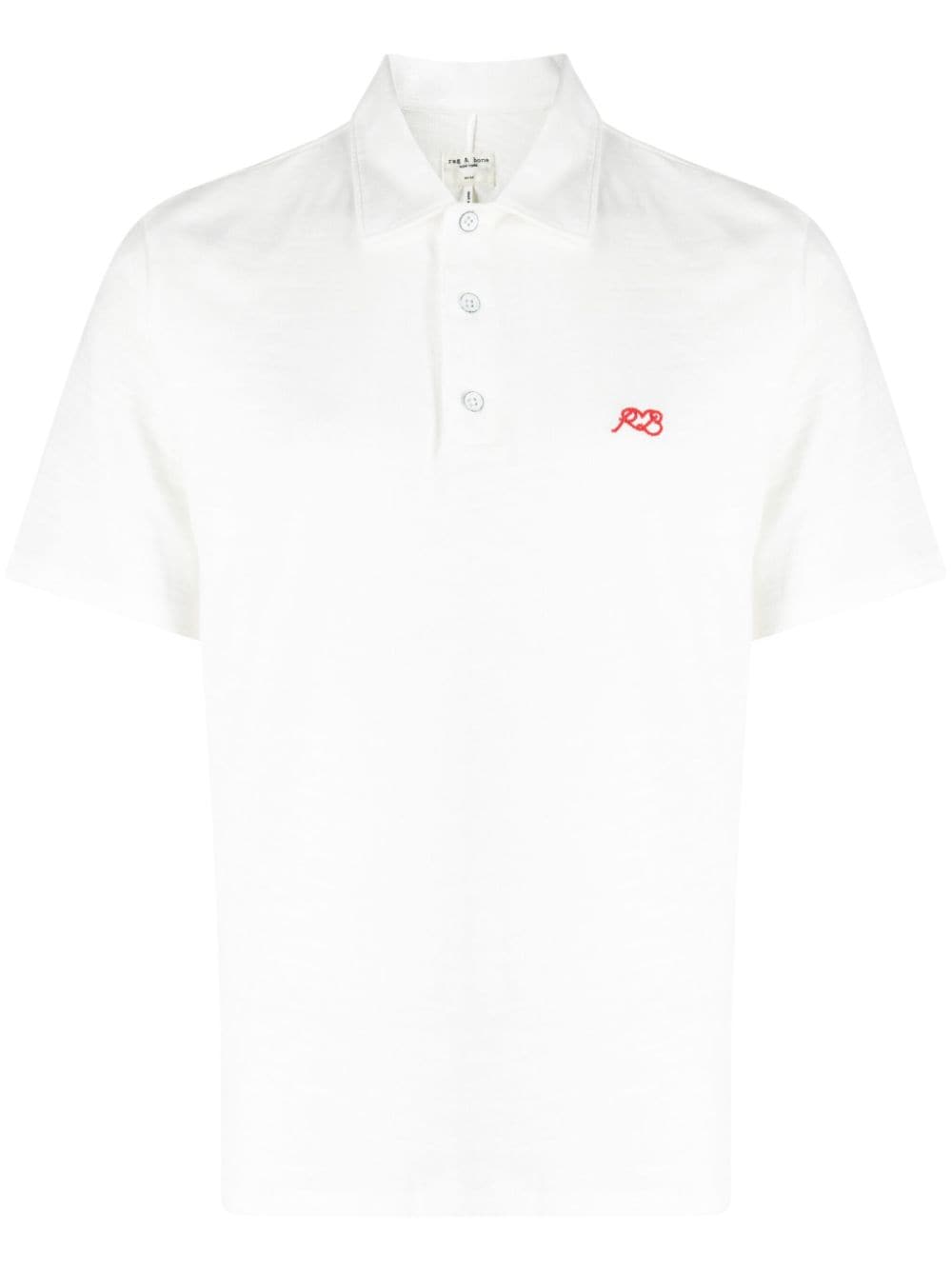 rag & bone logo-embroidered polo shirt - White von rag & bone