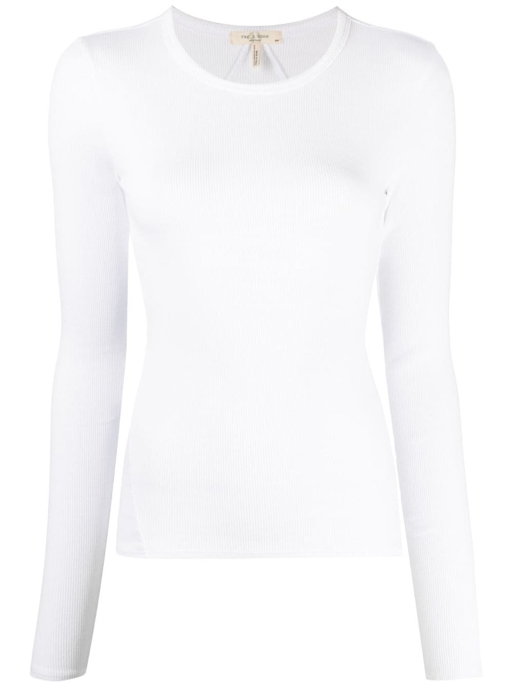 rag & bone long-sleeved organic-cotton top - White von rag & bone