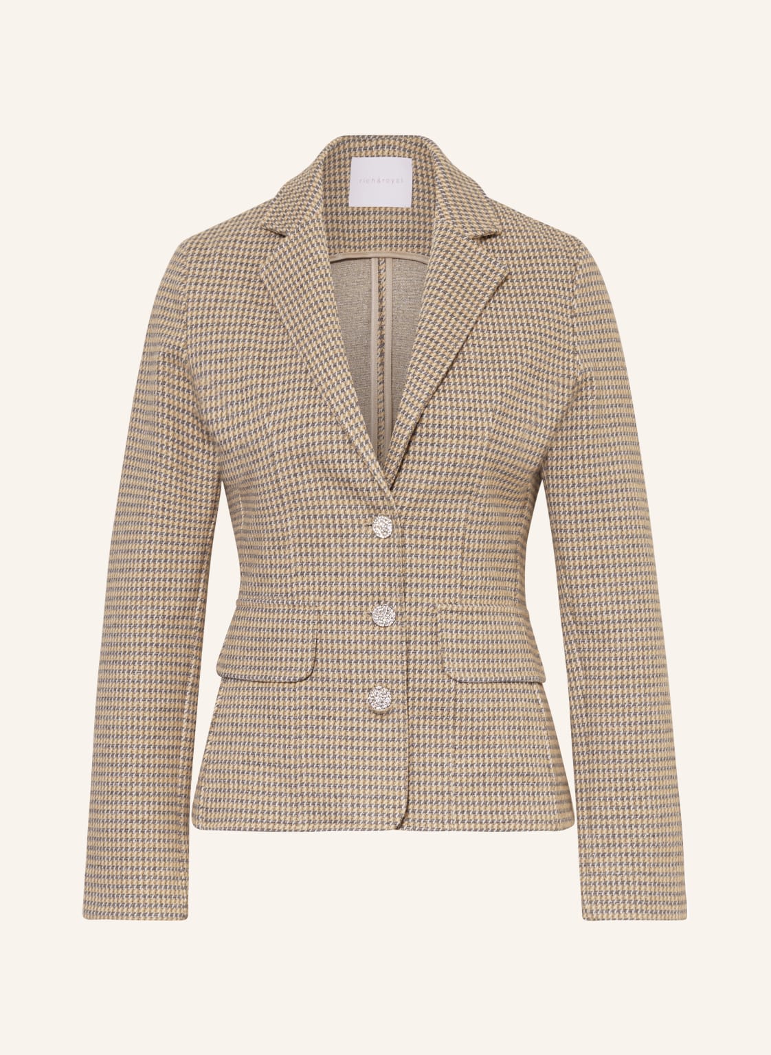 Rich&Royal Blazer Mit Glitzergarn beige von rich&royal