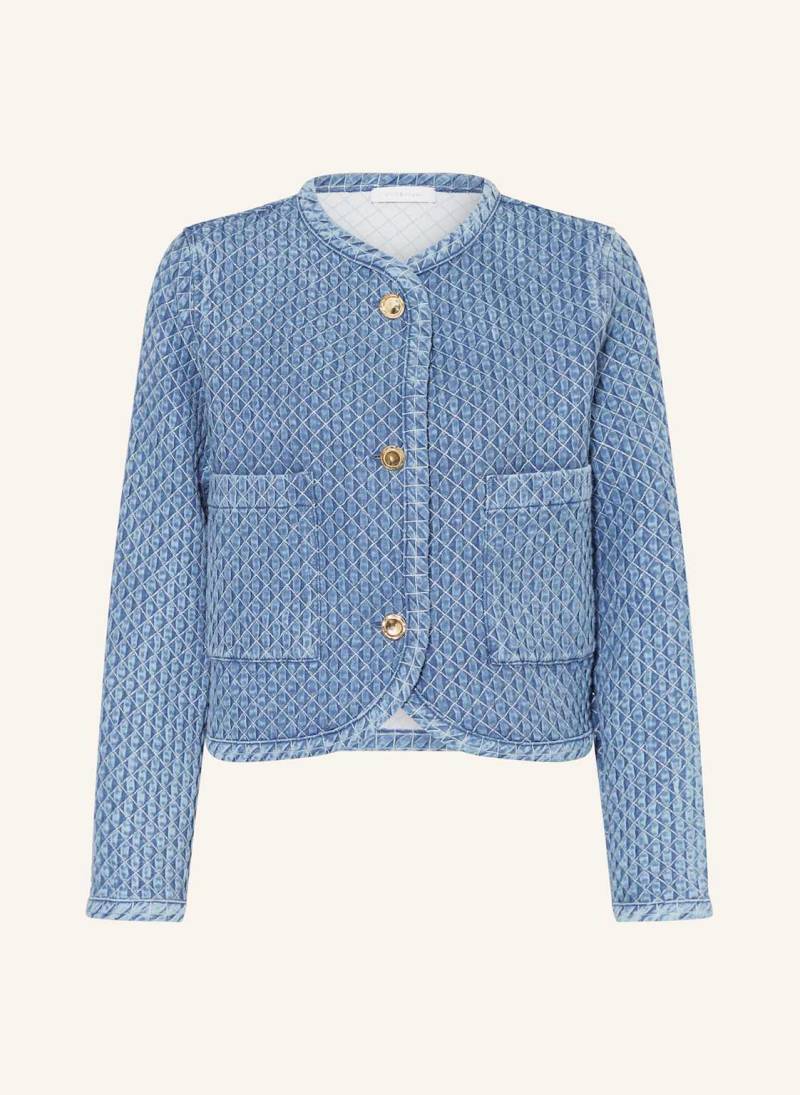 Rich & Royal Kastenjacke Mit Glanzgarn blau von Rich & Royal