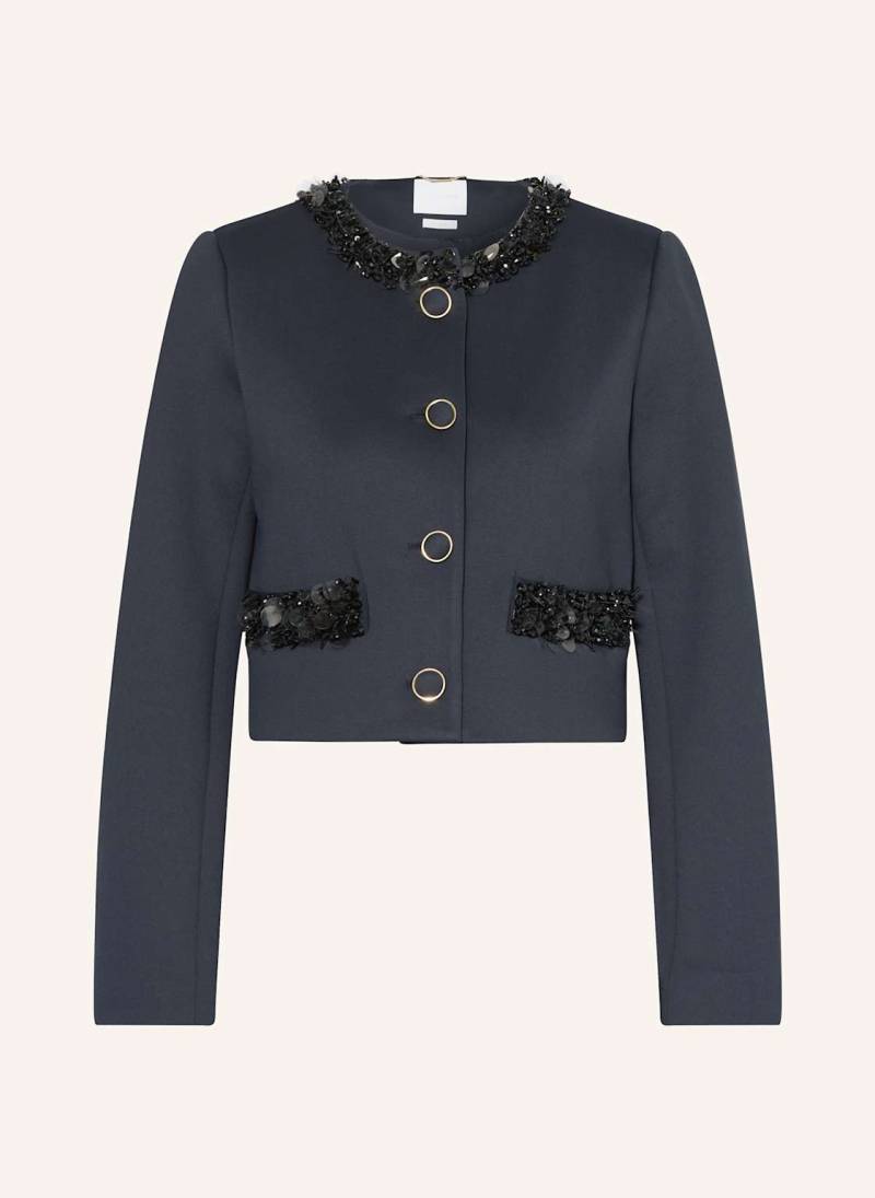 Rich & Royal Kastenjacke Mit Schmucksteinen schwarz von Rich & Royal