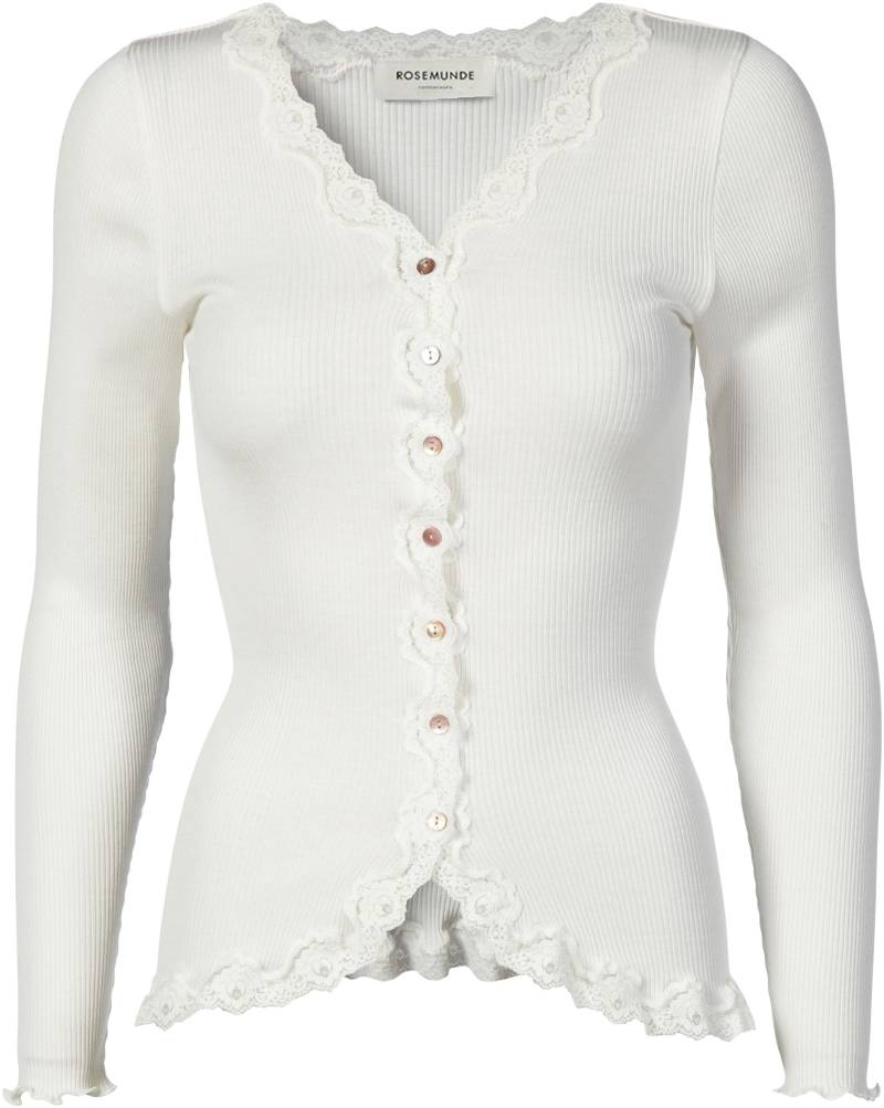 rosemunde Strickjacke »Babette Silk Cardigan«, wunderschöner Vintage-Spitzenbesatz, wertige Perlmuttknopfleiste von rosemunde