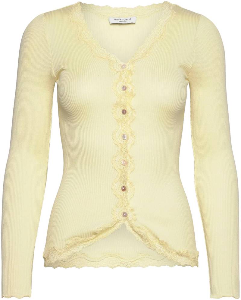 rosemunde Strickjacke »Babette Silk Cardigan«, wunderschöner Vintage-Spitzenbesatz, wertige Perlmuttknopfleiste von rosemunde