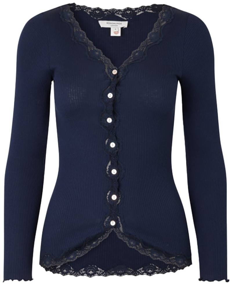 rosemunde Strickjacke »Babette Silk Cardigan«, wunderschöner Vintage-Spitzenbesatz, wertige Perlmuttknopfleiste von rosemunde