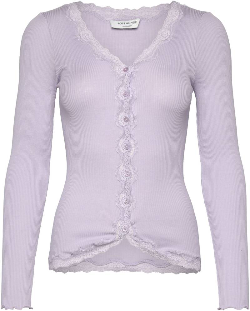 rosemunde Strickjacke »Babette Silk Cardigan«, wunderschöner Vintage-Spitzenbesatz, wertige Perlmuttknopfleiste von rosemunde