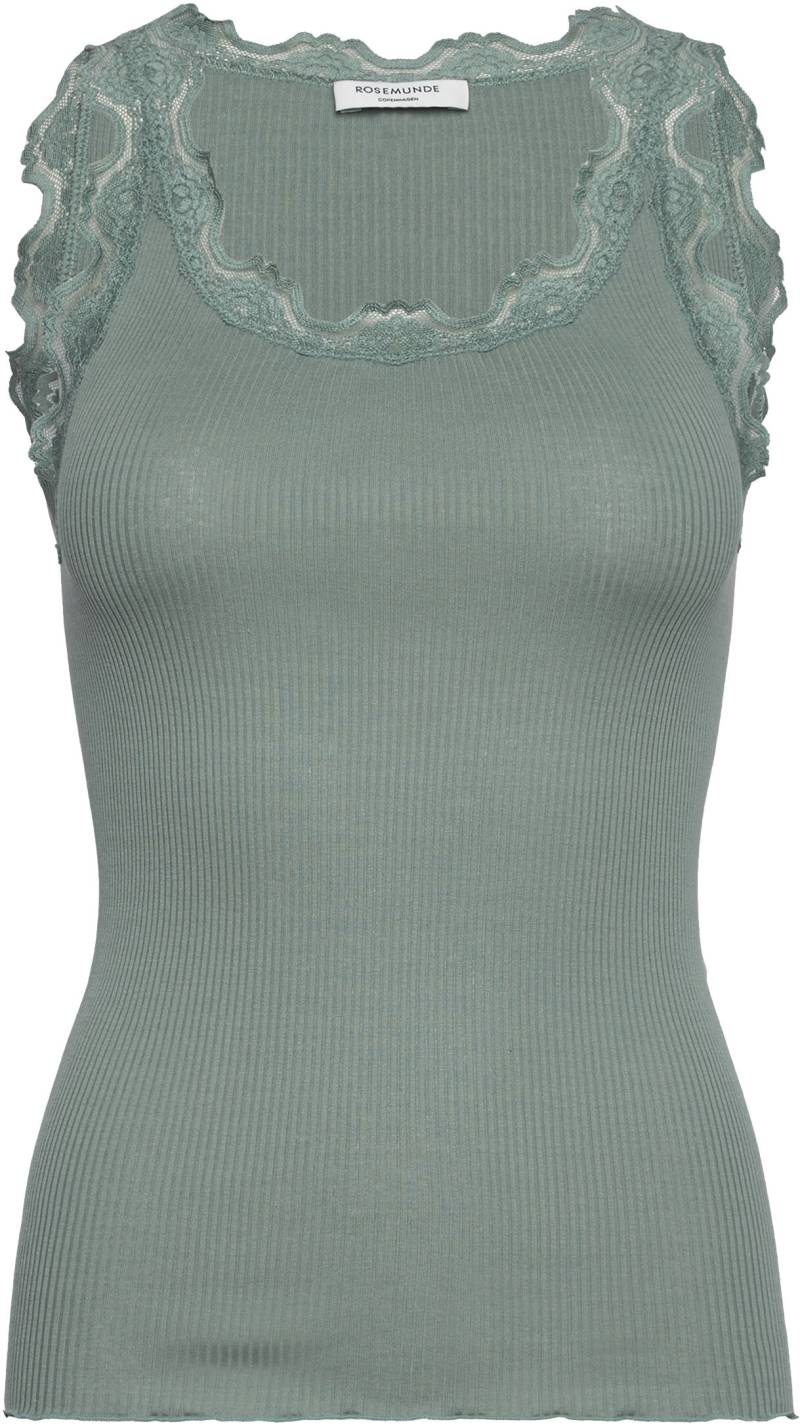 rosemunde Tanktop »Babette Silk Top«, wunderschöner Vintage-Spitzenbesatz an Ausschnitt und Trägern von rosemunde