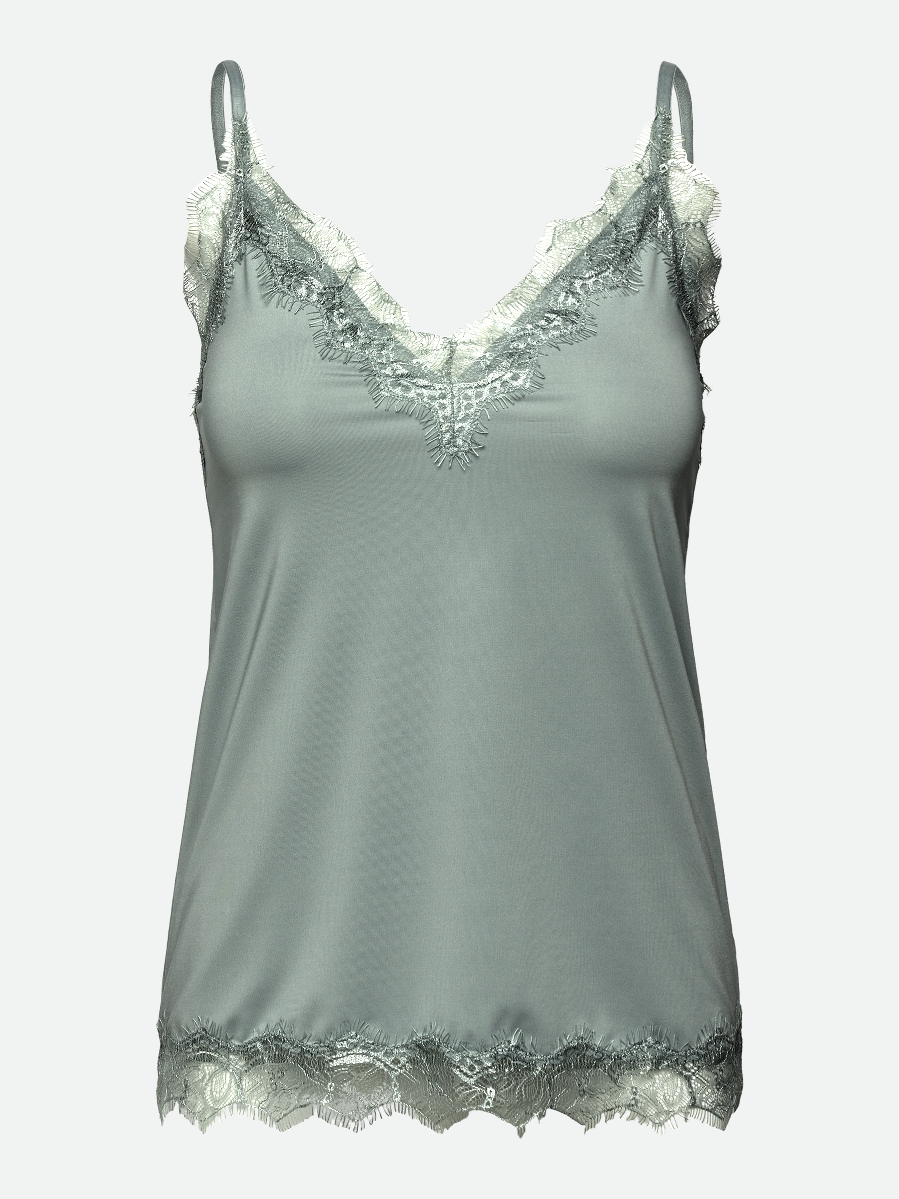 rosemunde Unterhemd »Billie Strap Top«, wunderschöner Vintage-Spitzenbesatz an Ausschnitt und Saum von rosemunde