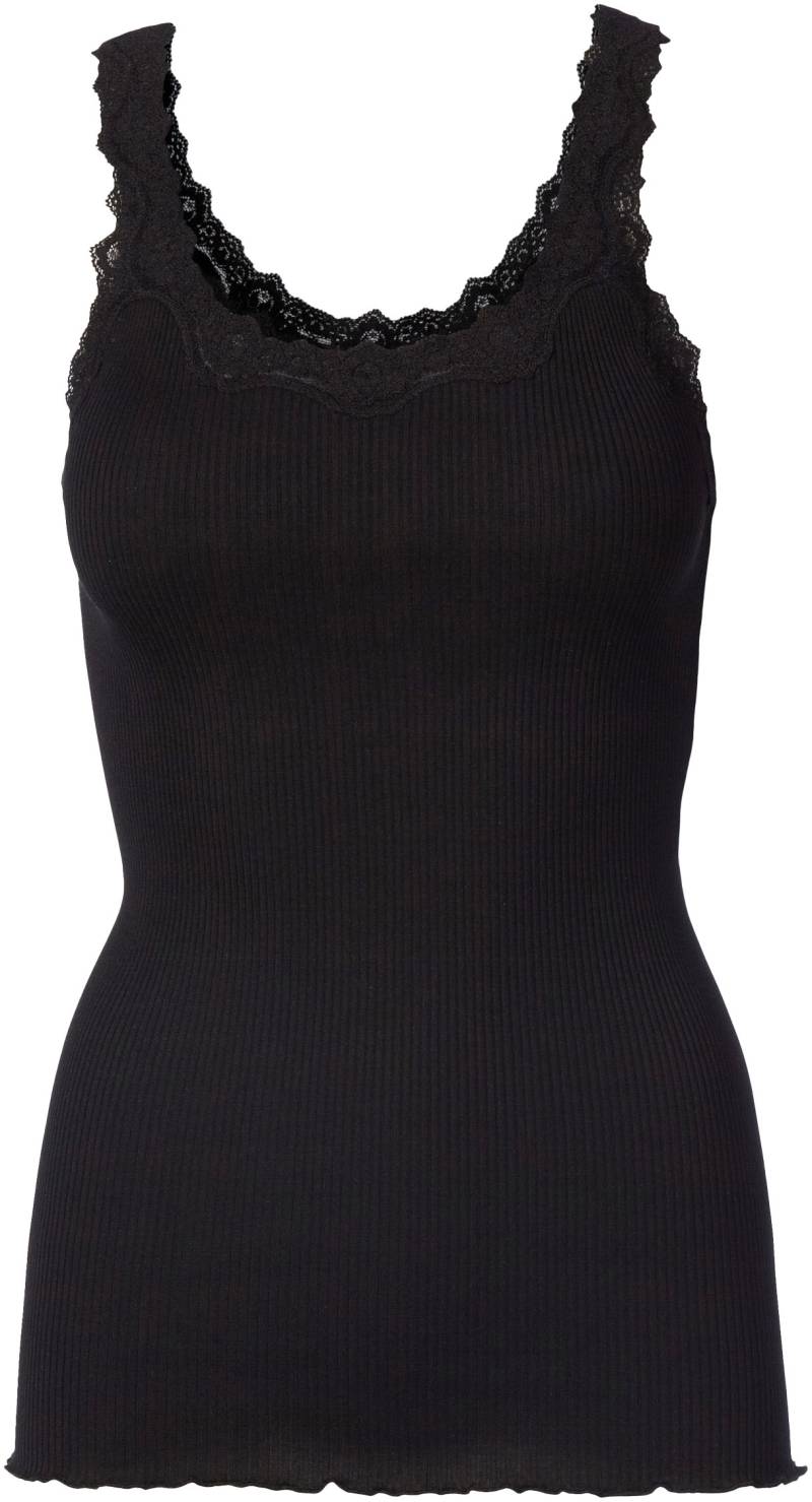 rosemunde Tanktop »Babette Silk Top«, wunderschöner, umgedrehter Vintage-Spitzenbesatz von rosemunde
