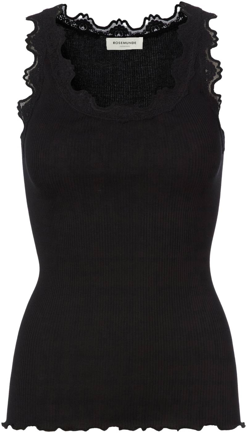 rosemunde Tanktop »Babette Silk Top«, wunderschöner Vintage-Spitzenbesatz an Ausschnitt und Trägern von rosemunde