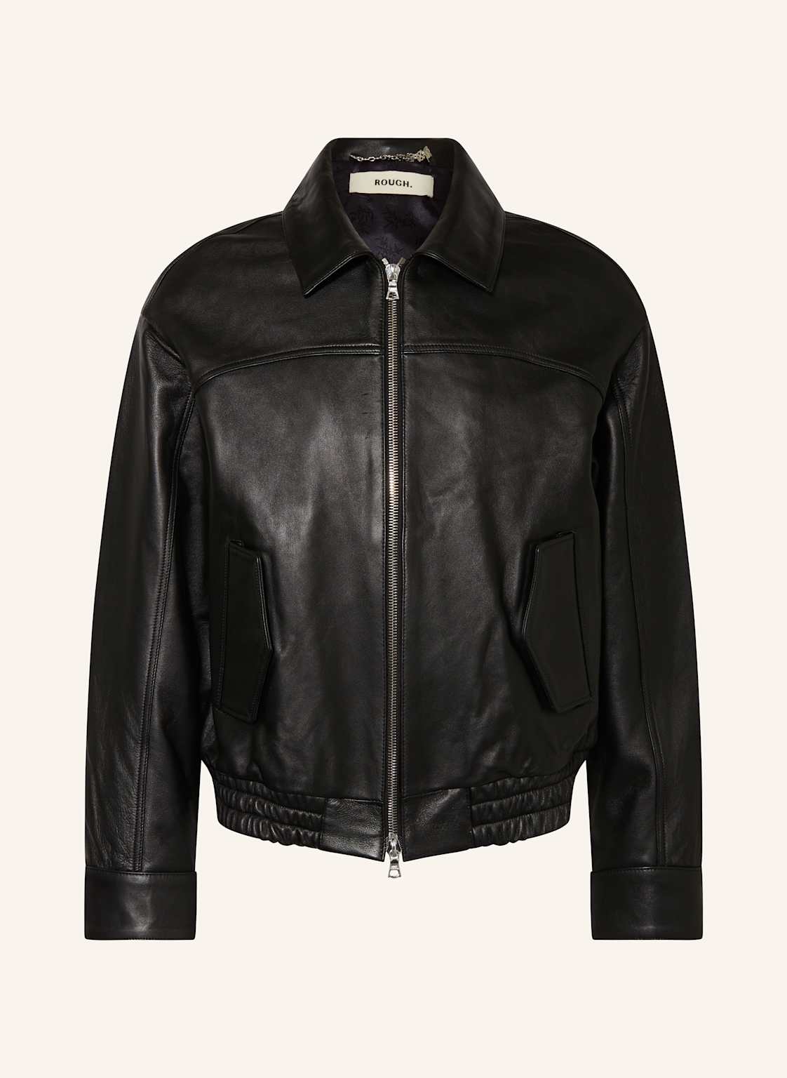 Rough. Lederjacke schwarz Rough. Lederjacke schwarz von rough.