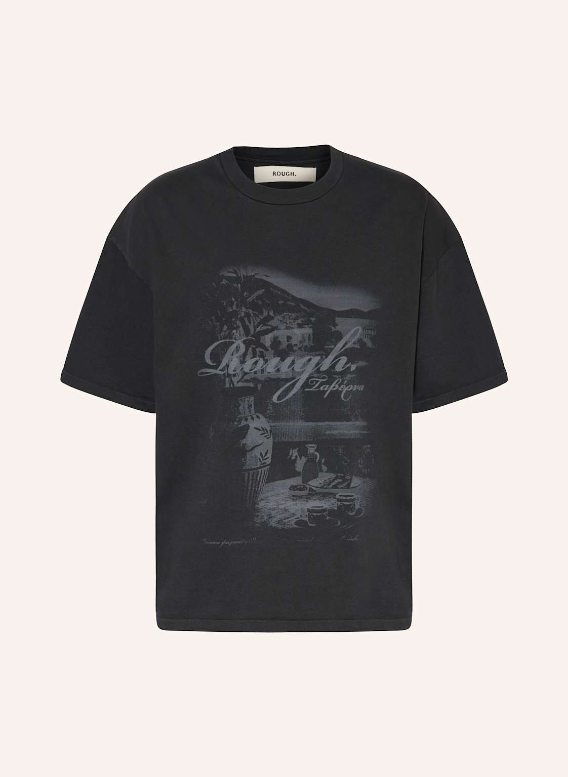 Rough. T-Shirt Vintage Taverna schwarz von rough.