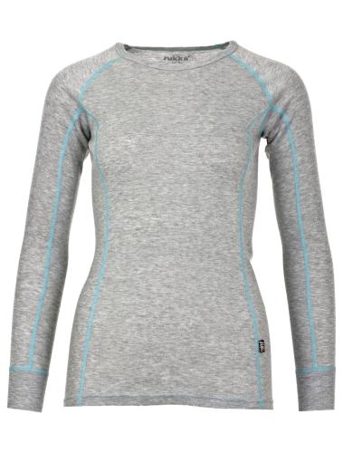 rukka Annick Damen langarm Shirt - grey mélange (Grösse: S) von rukka