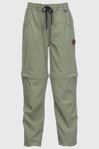 rukka Trek Kinder Zip-Off Wanderhose - deep lichen green (Grösse: 128) von rukka