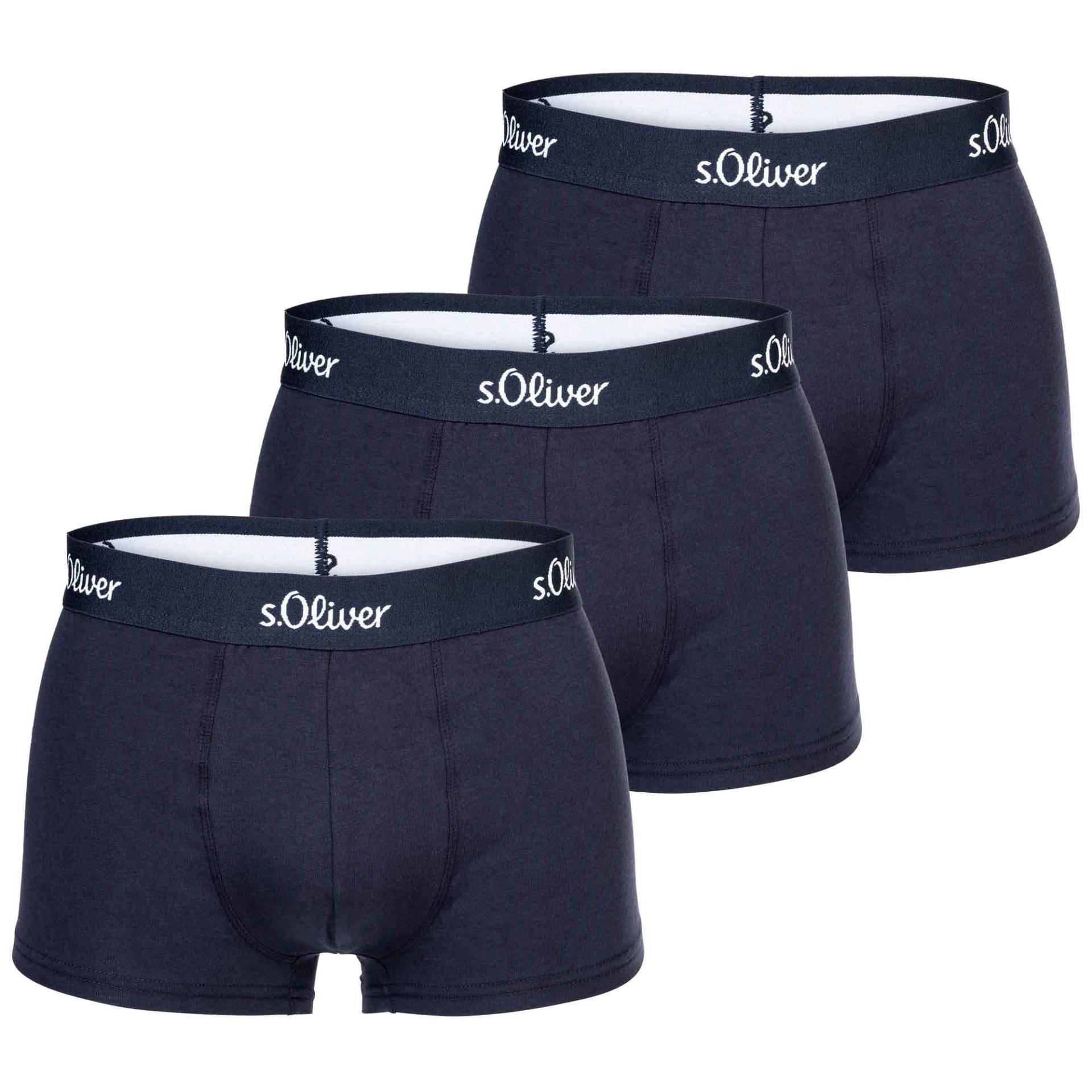 Boxershort 3er Pack Stretch Herren Marine M von s. Oliver