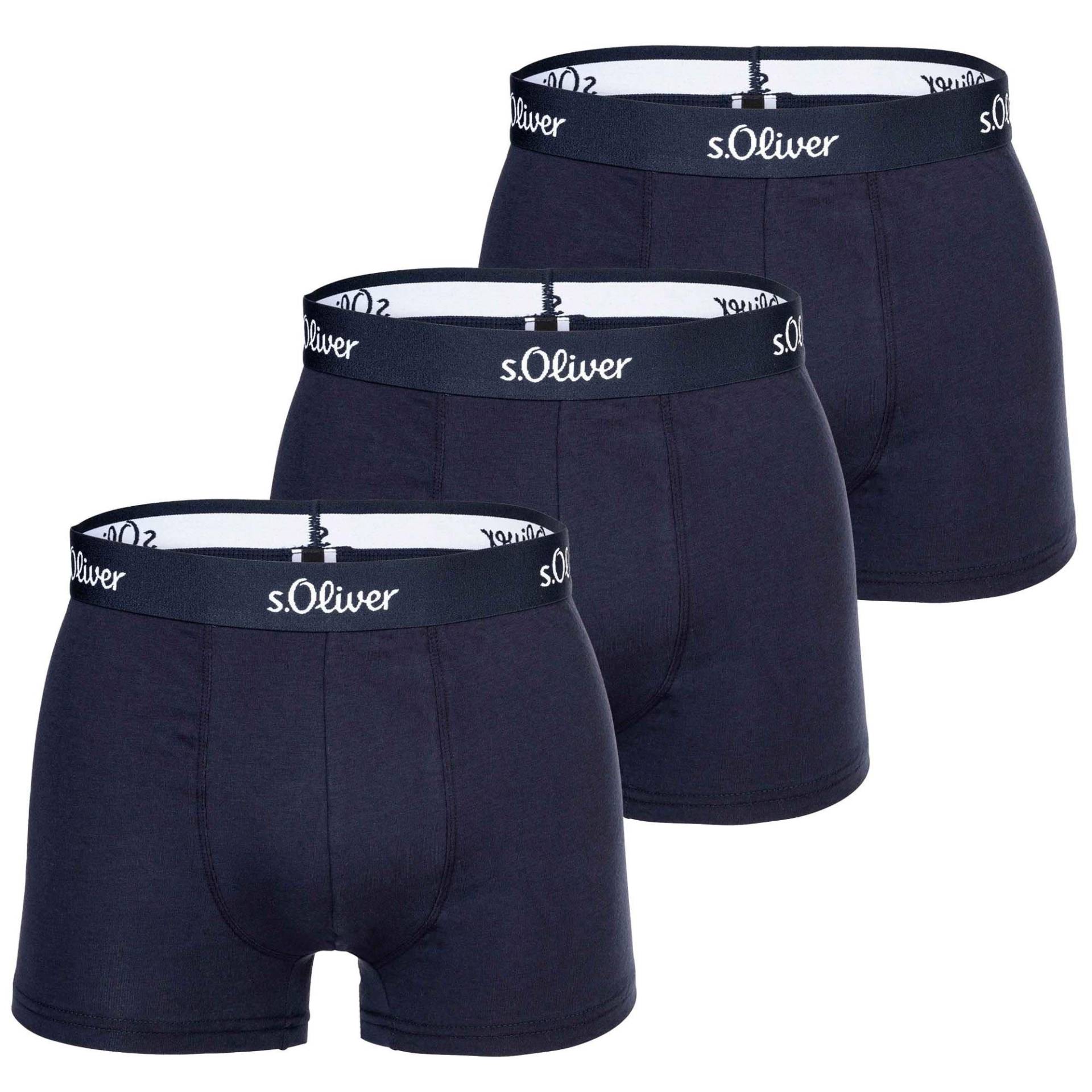 Boxershort 3er Pack Stretch Herren Marine XL von s. Oliver